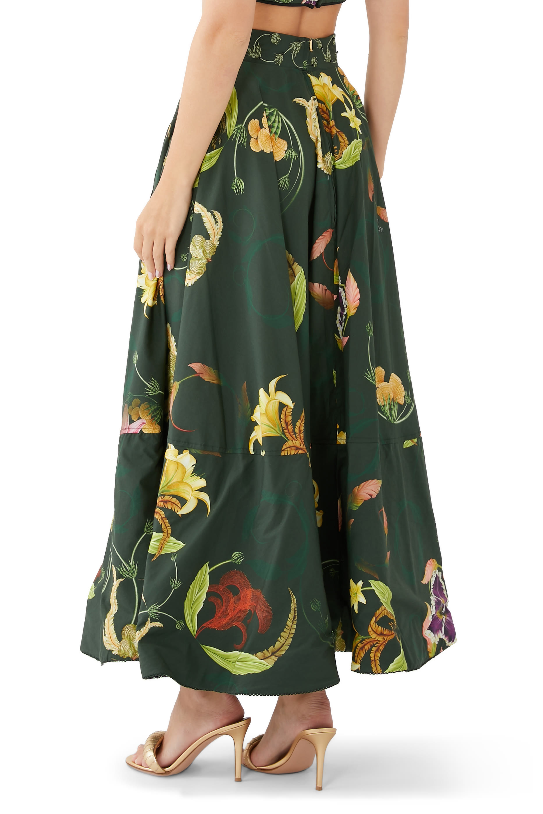 تنورة بيرغاموتا مارينا طويلة بتطريزات