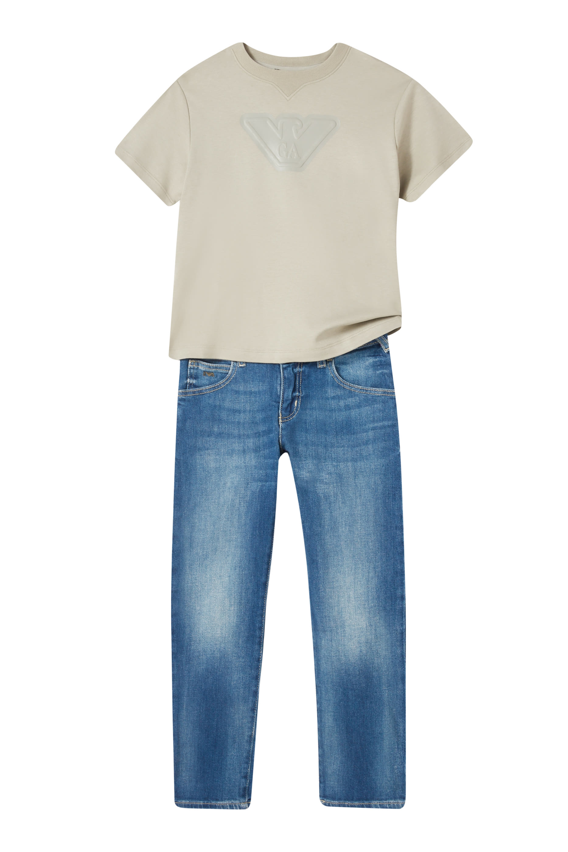 تيشيرت بطبعة شعار النسر بحجم كبير جرسيه للأطفال