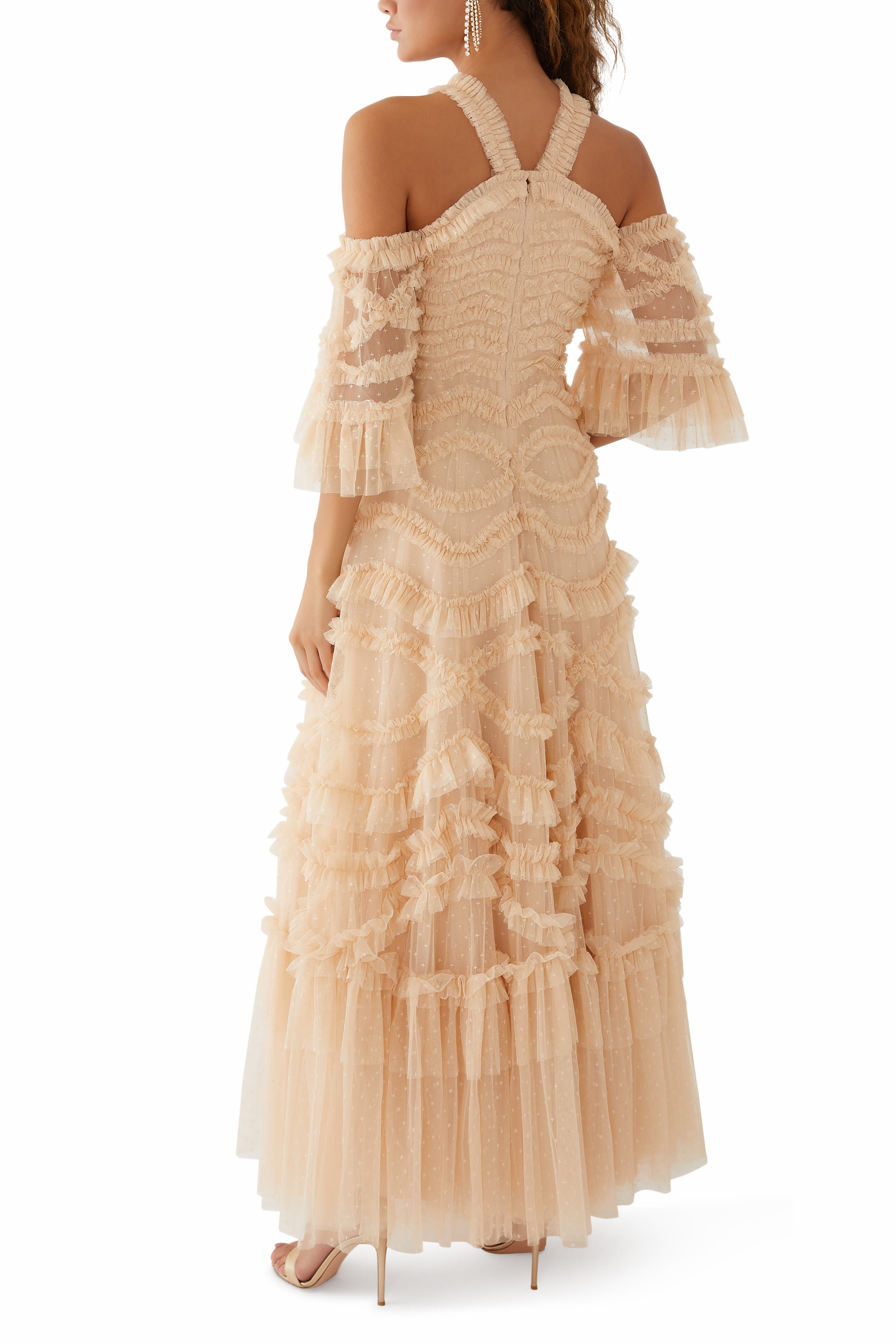 فستان سهرة برونتي بأكتاف مكشوفة