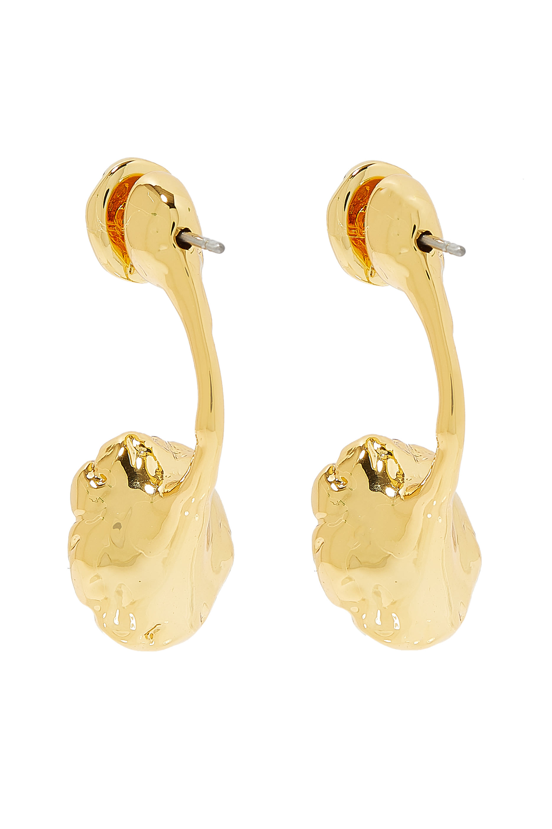 أقراط بروت سموكي حول الأذن مرصعة بالكوارتز