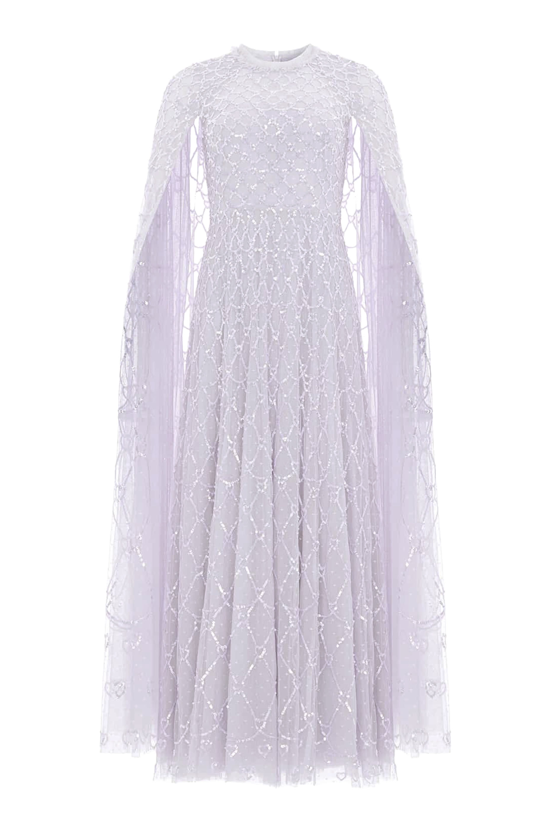 فستان سهرة هارت لاتيس بطول الكاحل