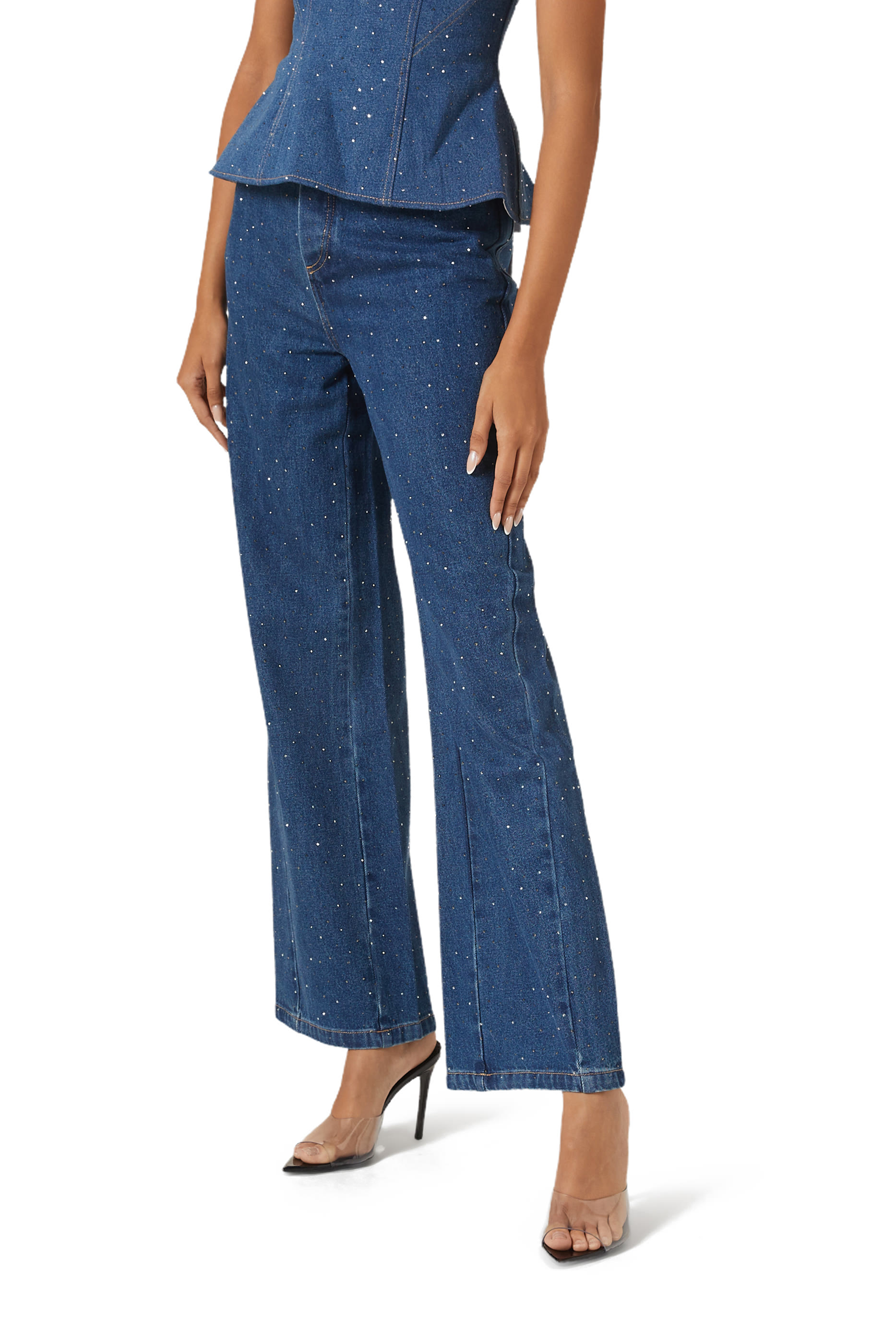 حذاء بيلا 100 مفتوح من الخلف بمقدمة مدببة