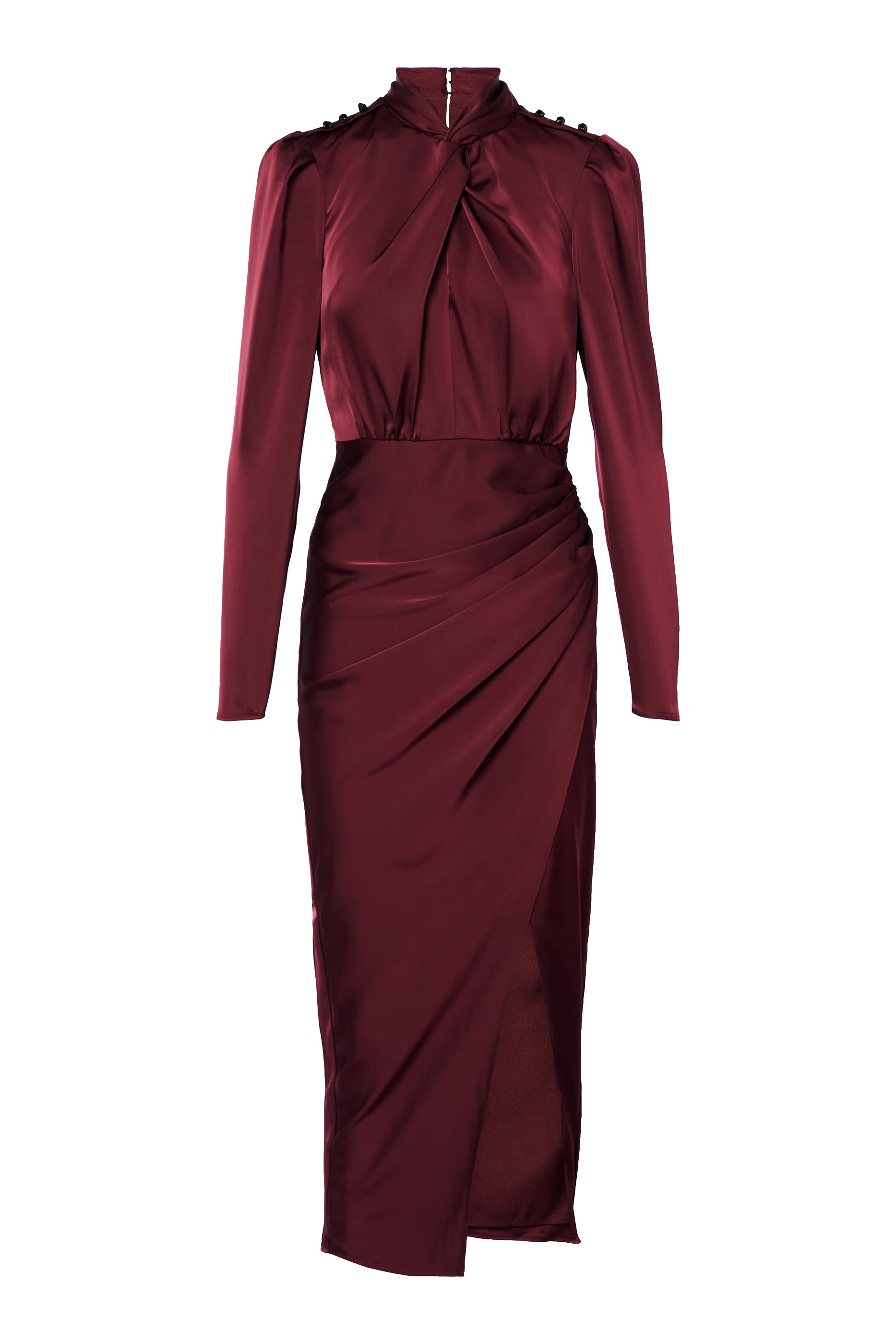 فستان متوسط الطول بياقة عالية ستان