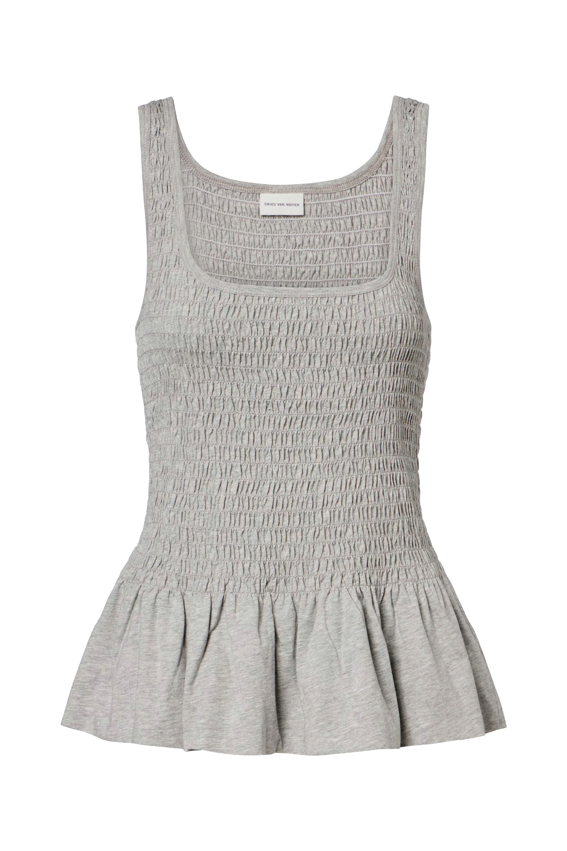 بلوزة بحافة جرس بكشكش