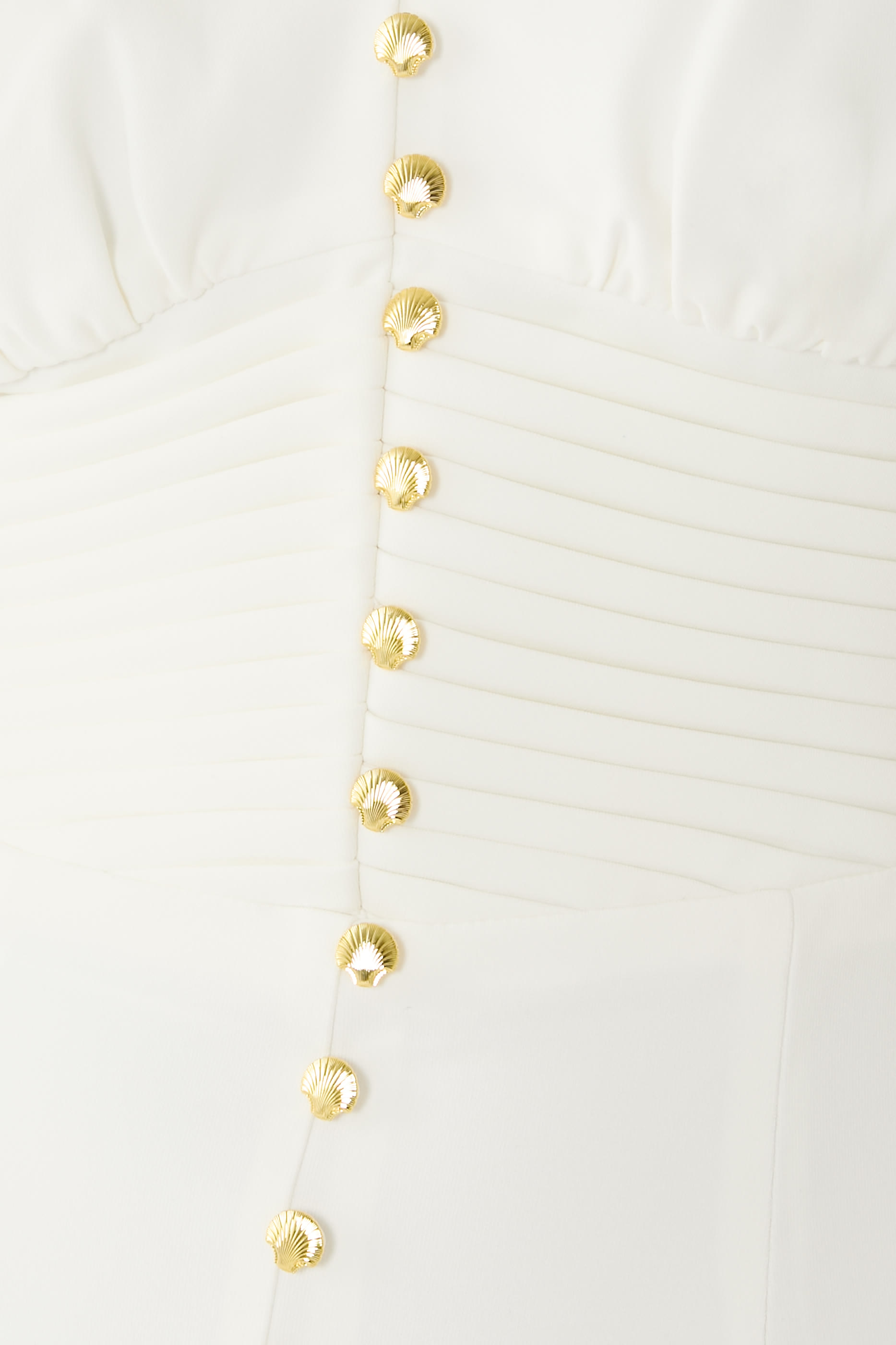 فستان كاميلا متوسط الطول بحمالات تغلق بعقدة وأزرار و مايكرو شيل