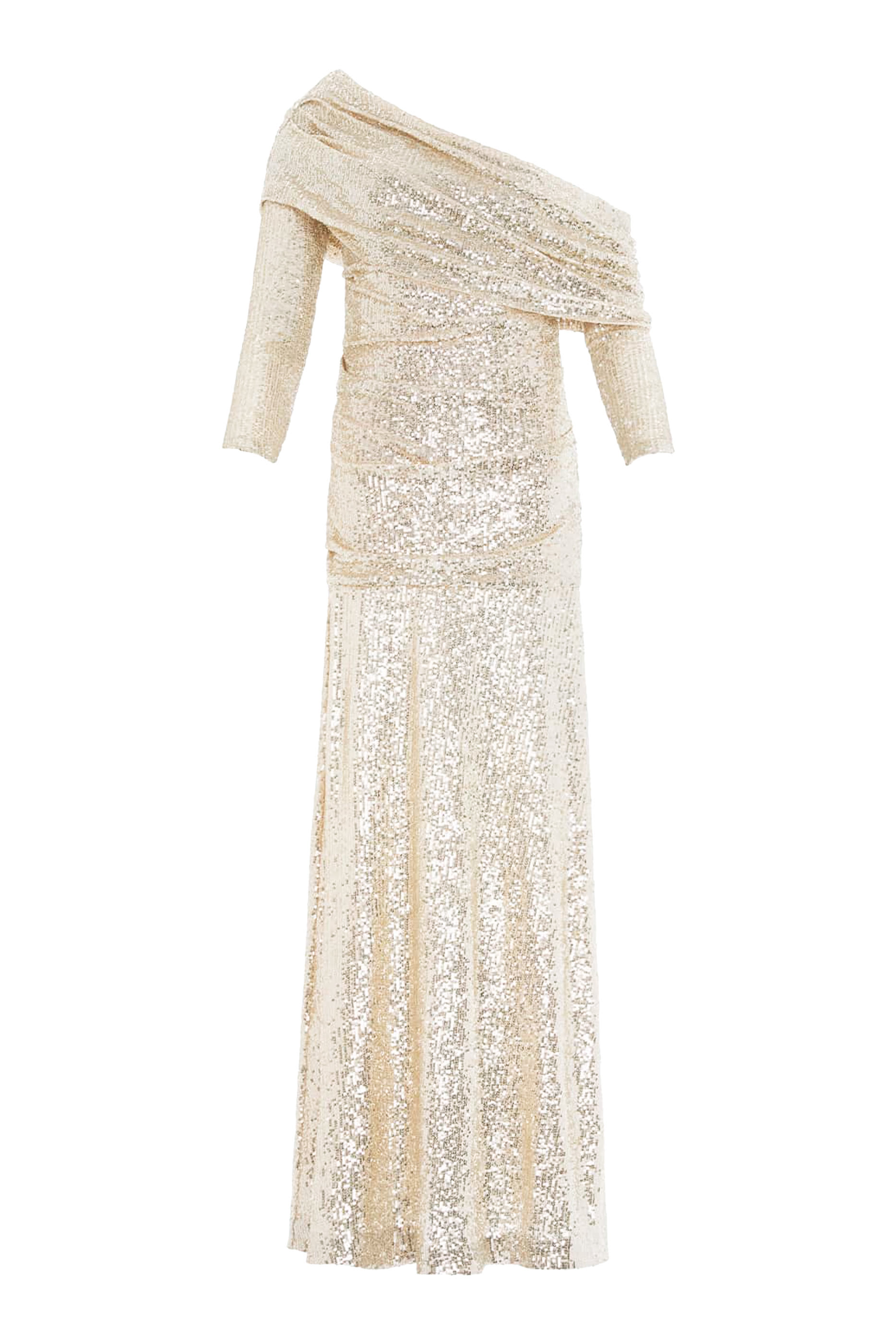 فستان سهرة نوفا بطول الكاحل بكتف واحد