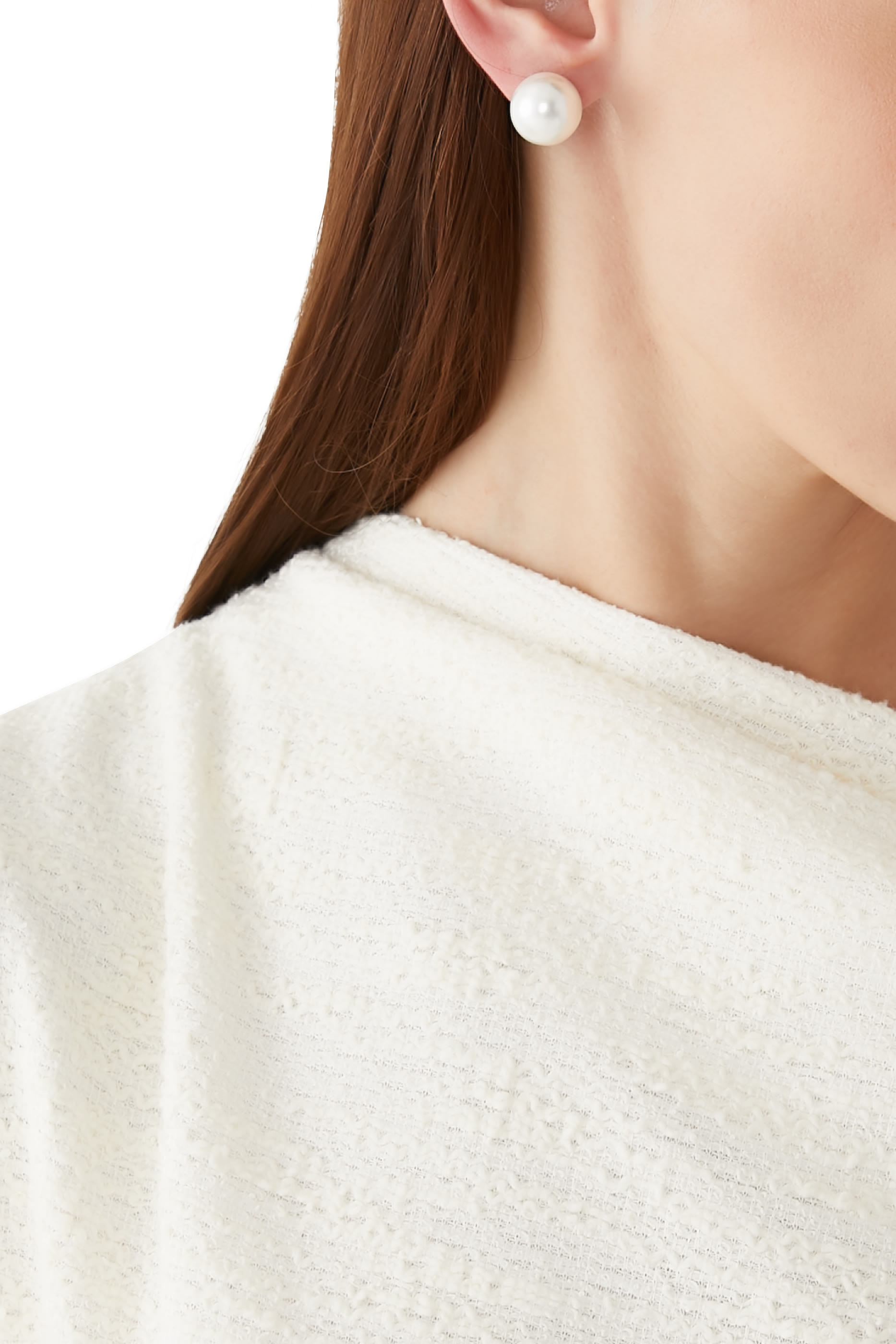 أقراط بكرات لؤلؤ مزدوجة