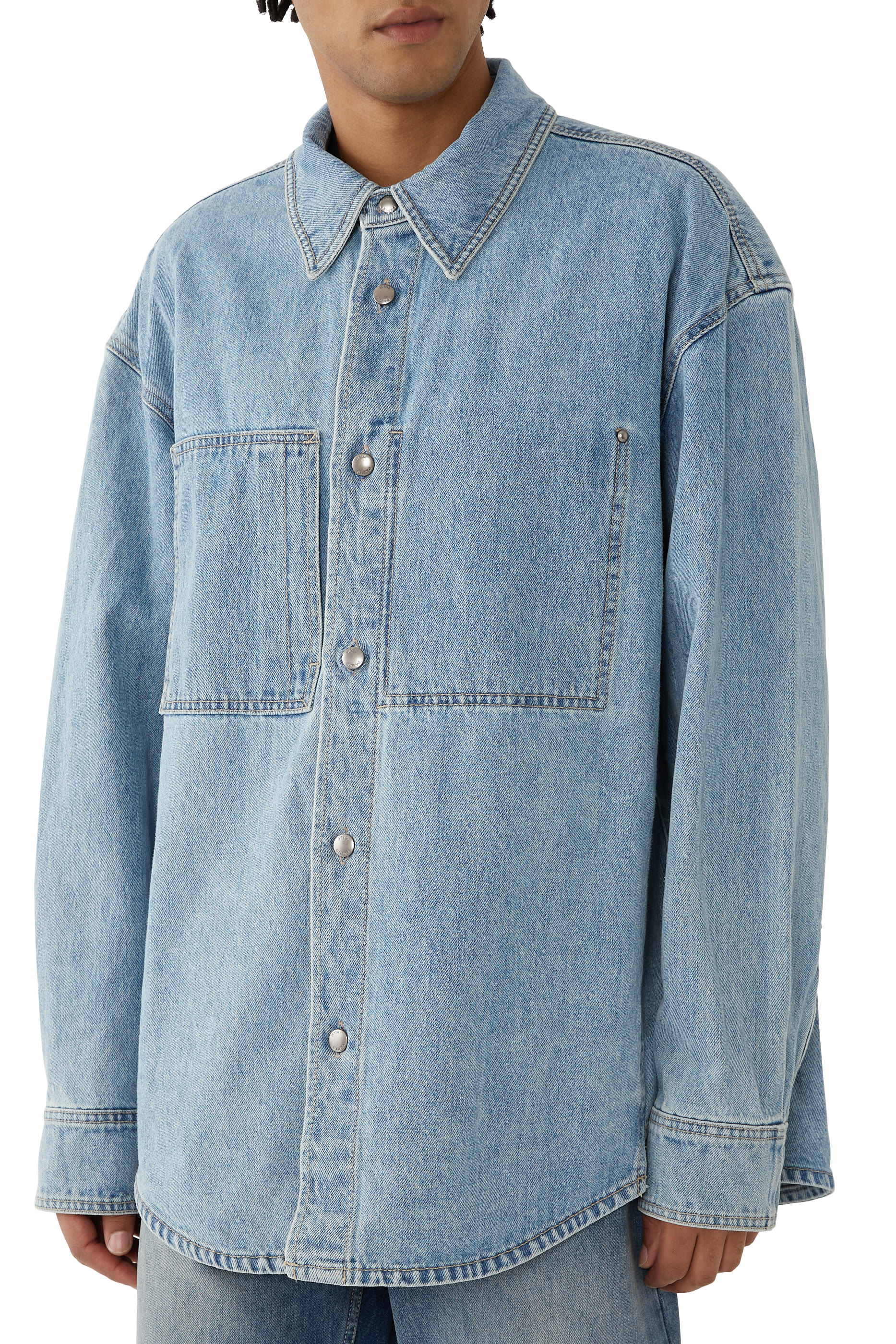 قميص دنيم فلورال