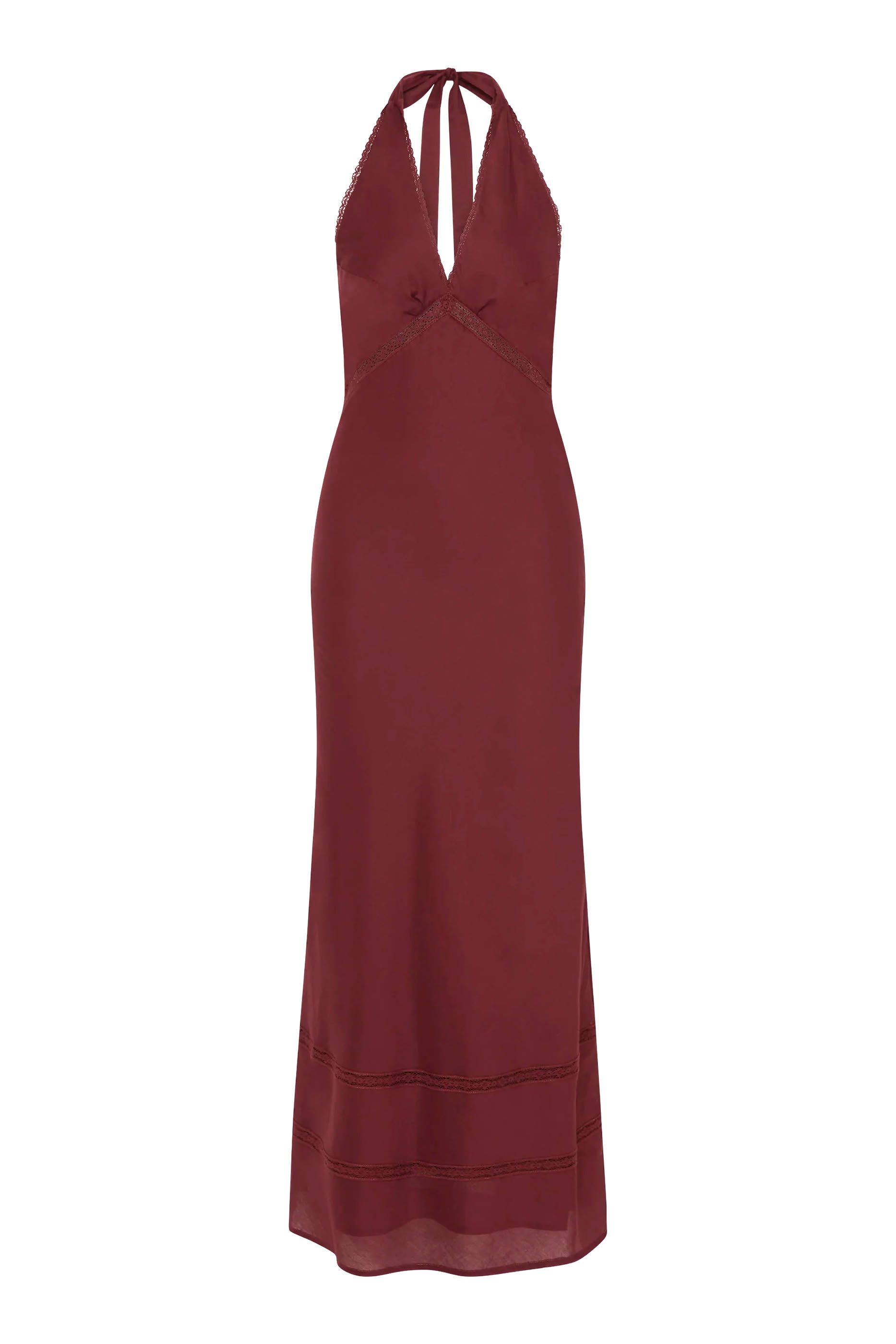 فستان جازمين طويل برباط حول العنق