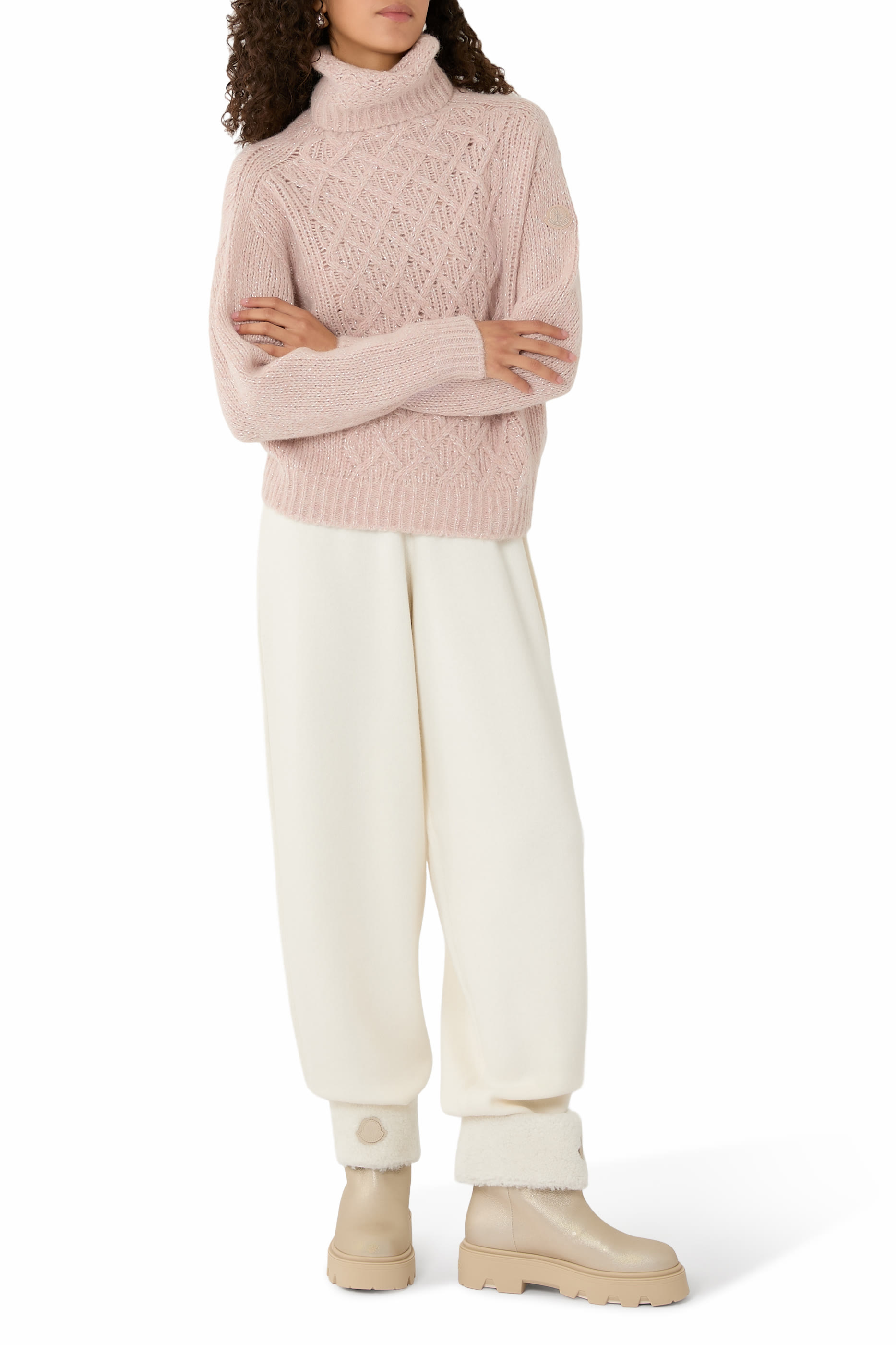 حذاء بوت أوريا متوسط الطول صوف غنم