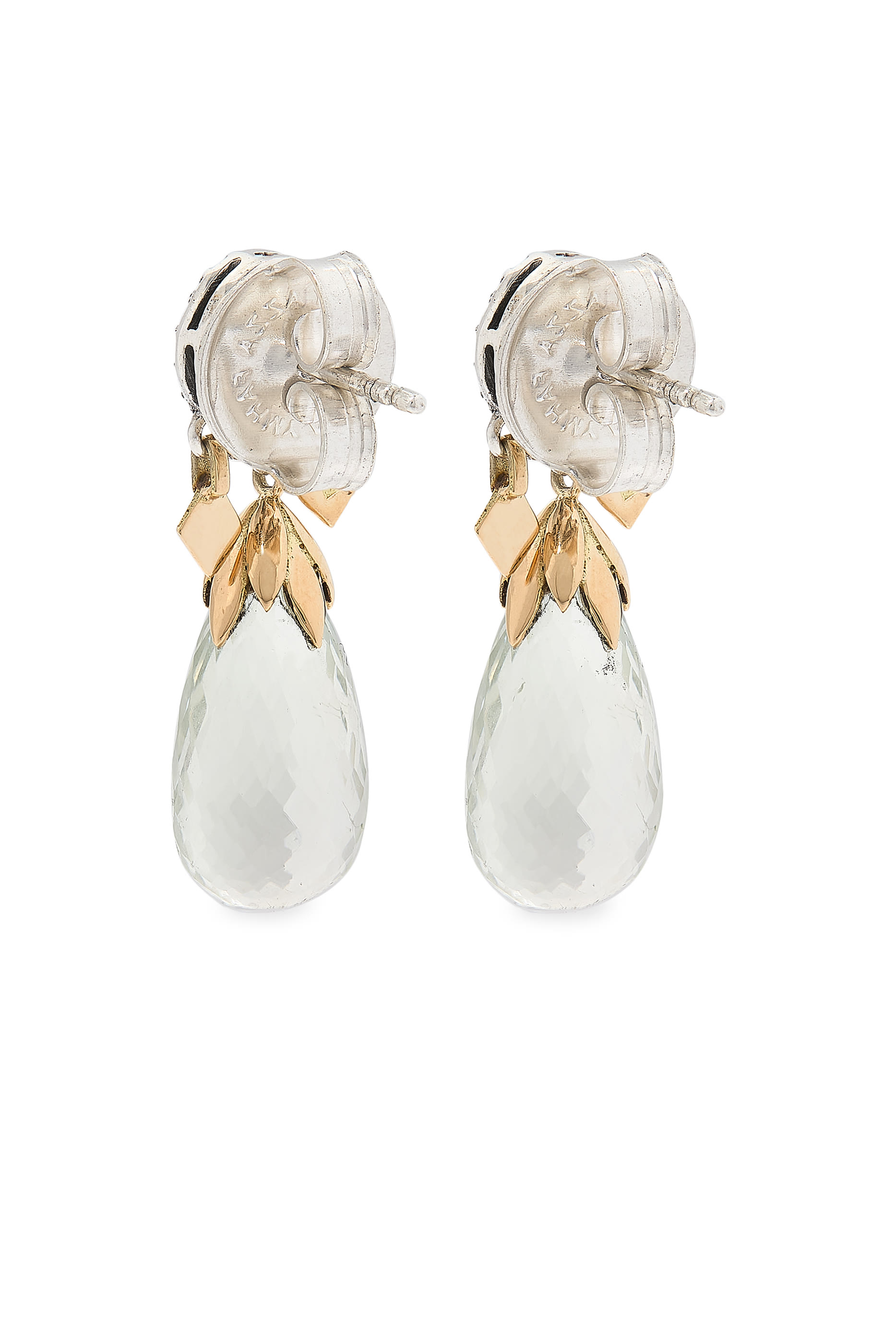 أقراط وندرز أوف نيتشر بريلويت مرصعة بأحجار الأماثيست، ذهب أصفر عيار 18 قيراط وفضة استرلينية