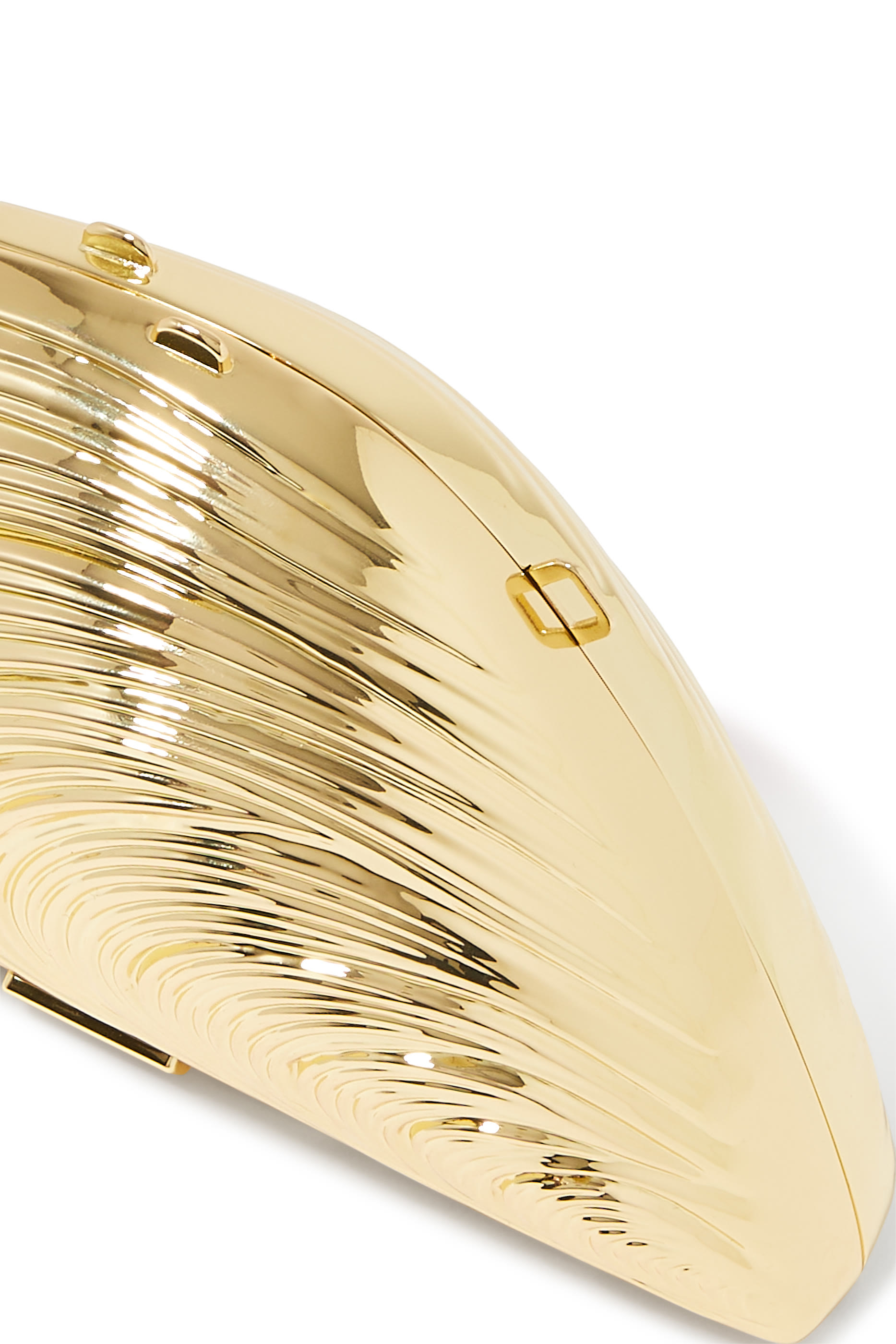 كلاتش بيدجيت صغير بتصميم صدفة محار لامع