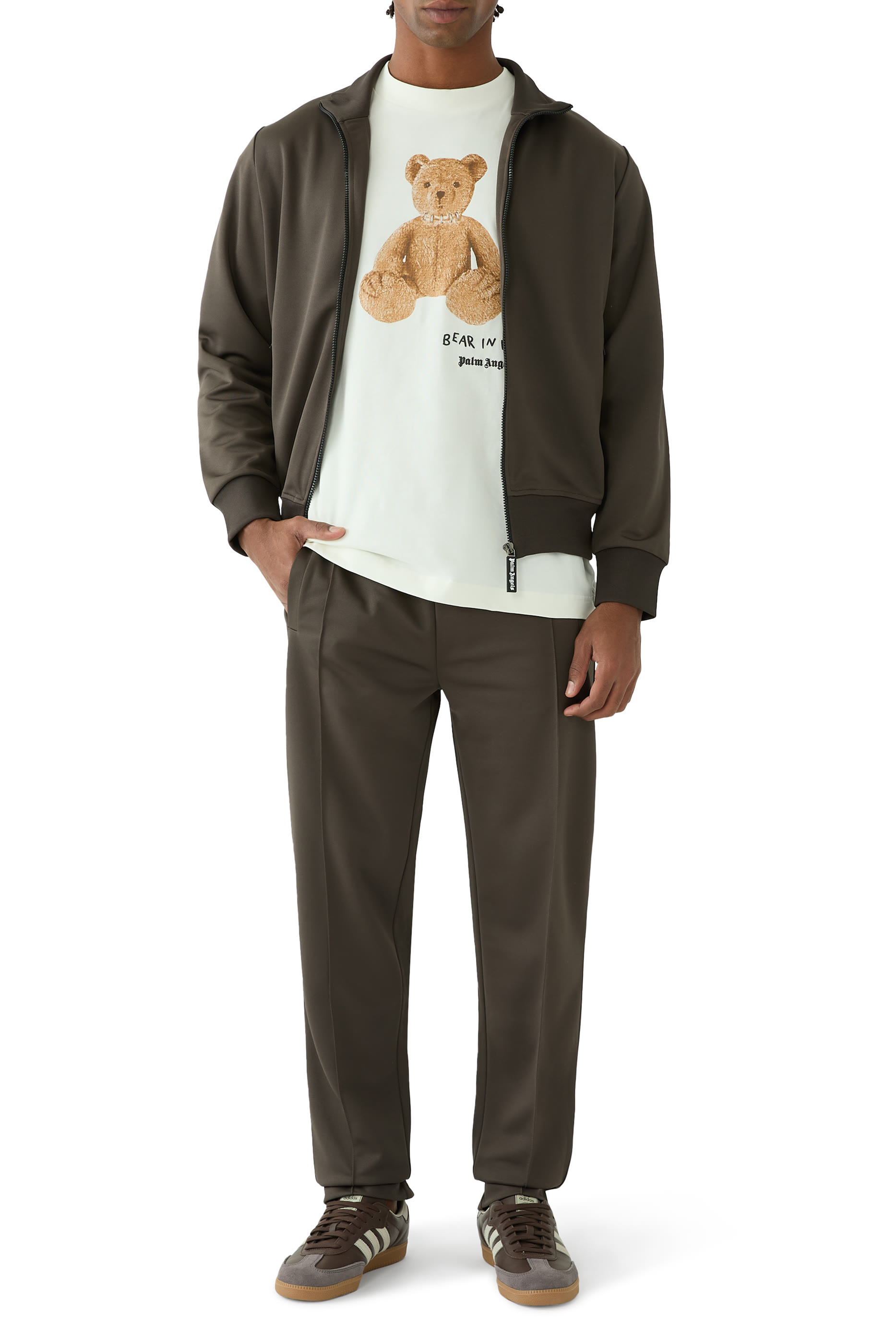 بنطال رياضي بشعار الماركة المقوس