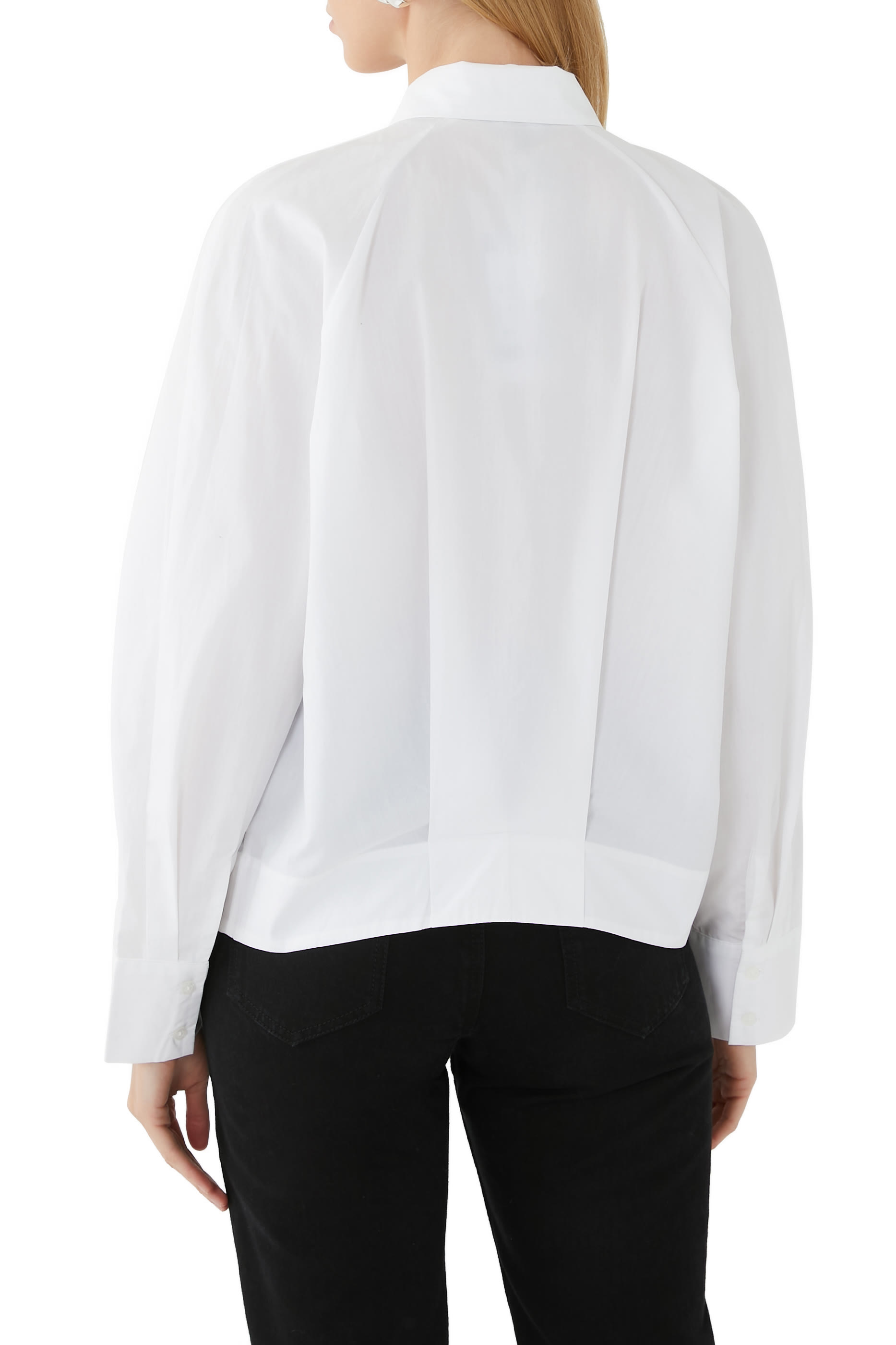 قميص بوبلين بطيات