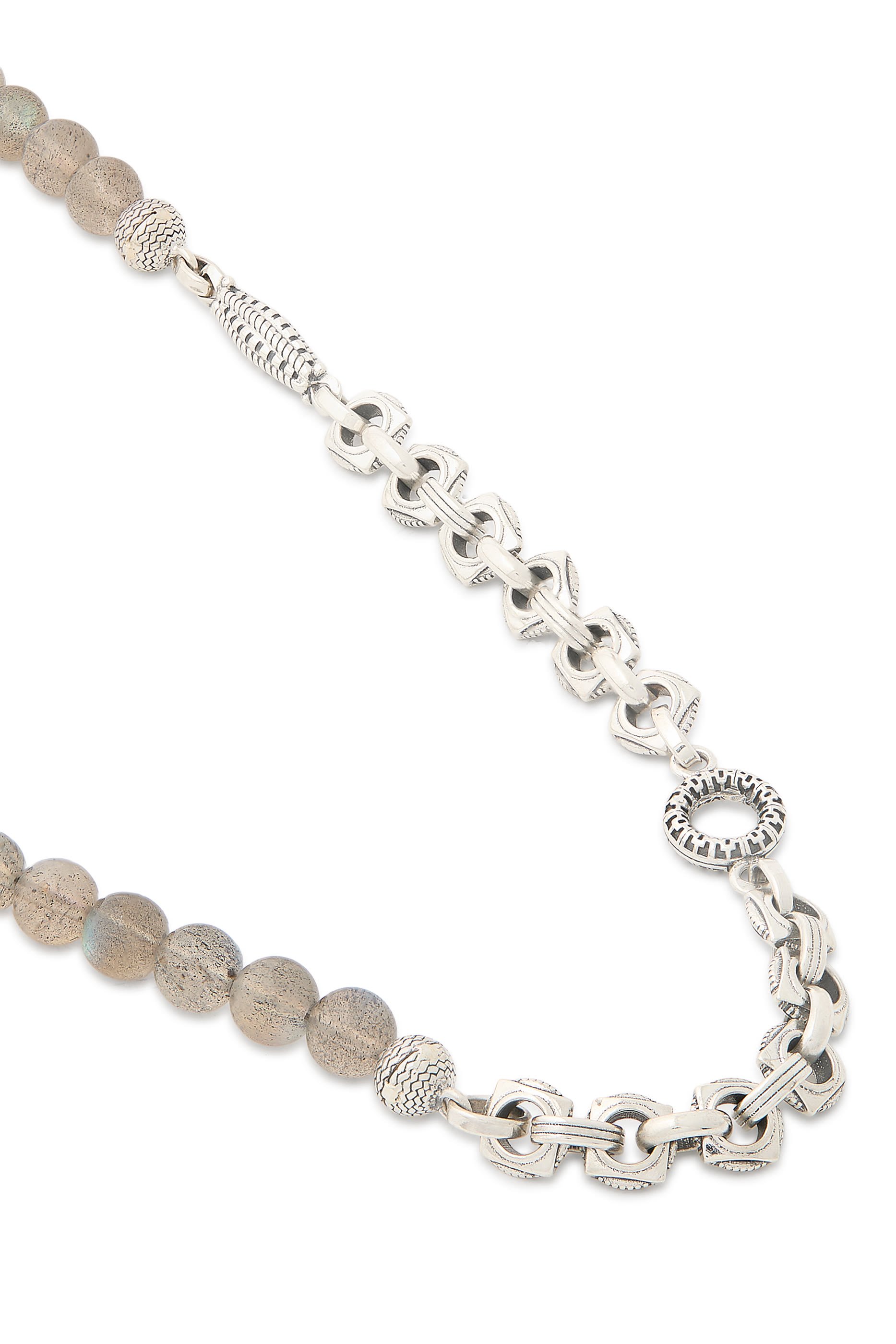 قلادة بخرز اللابرادوريت، فضة إسترلينية