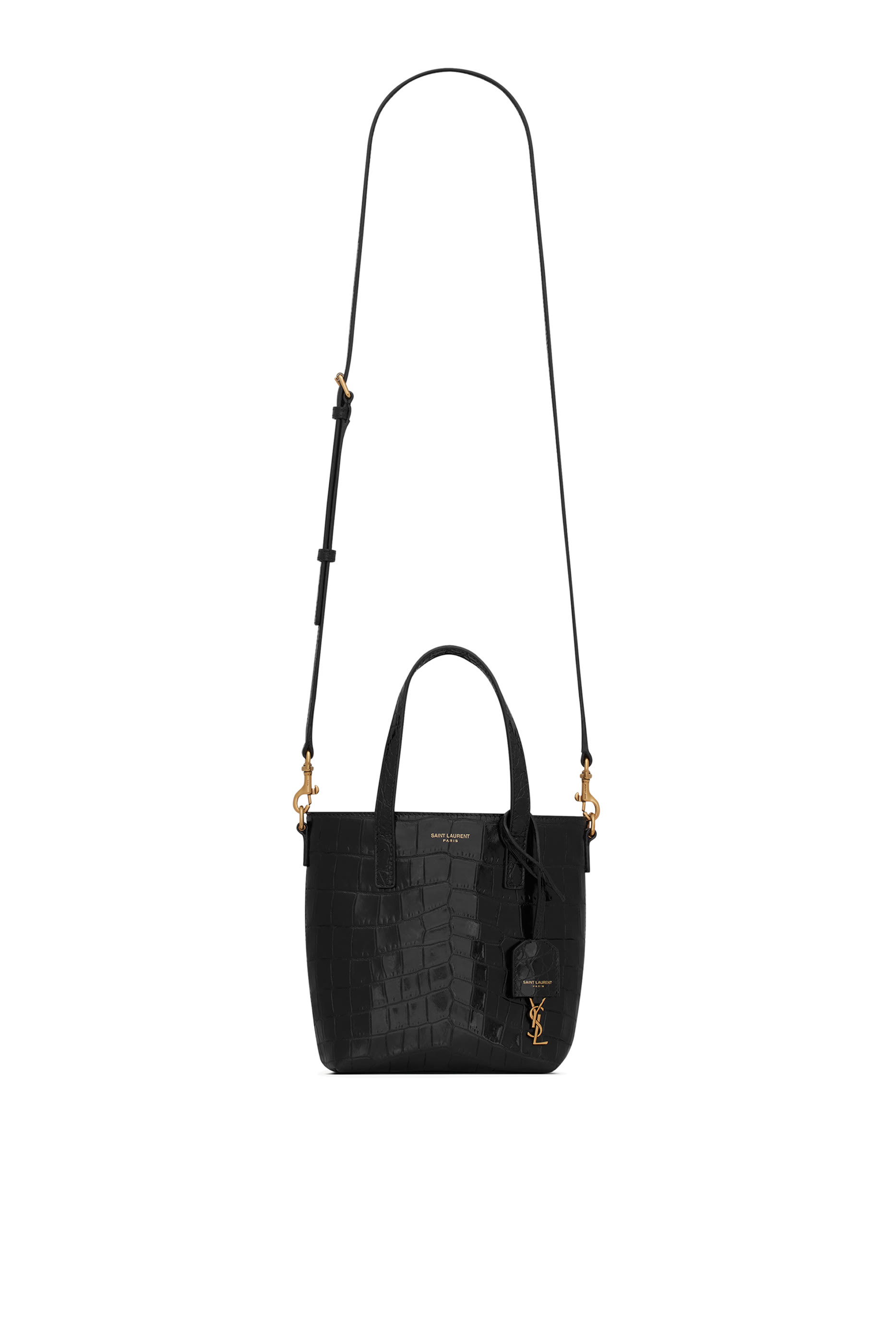 حقيبة صغيرة توي شوبينغ جلد بنقشة جلد تمساح