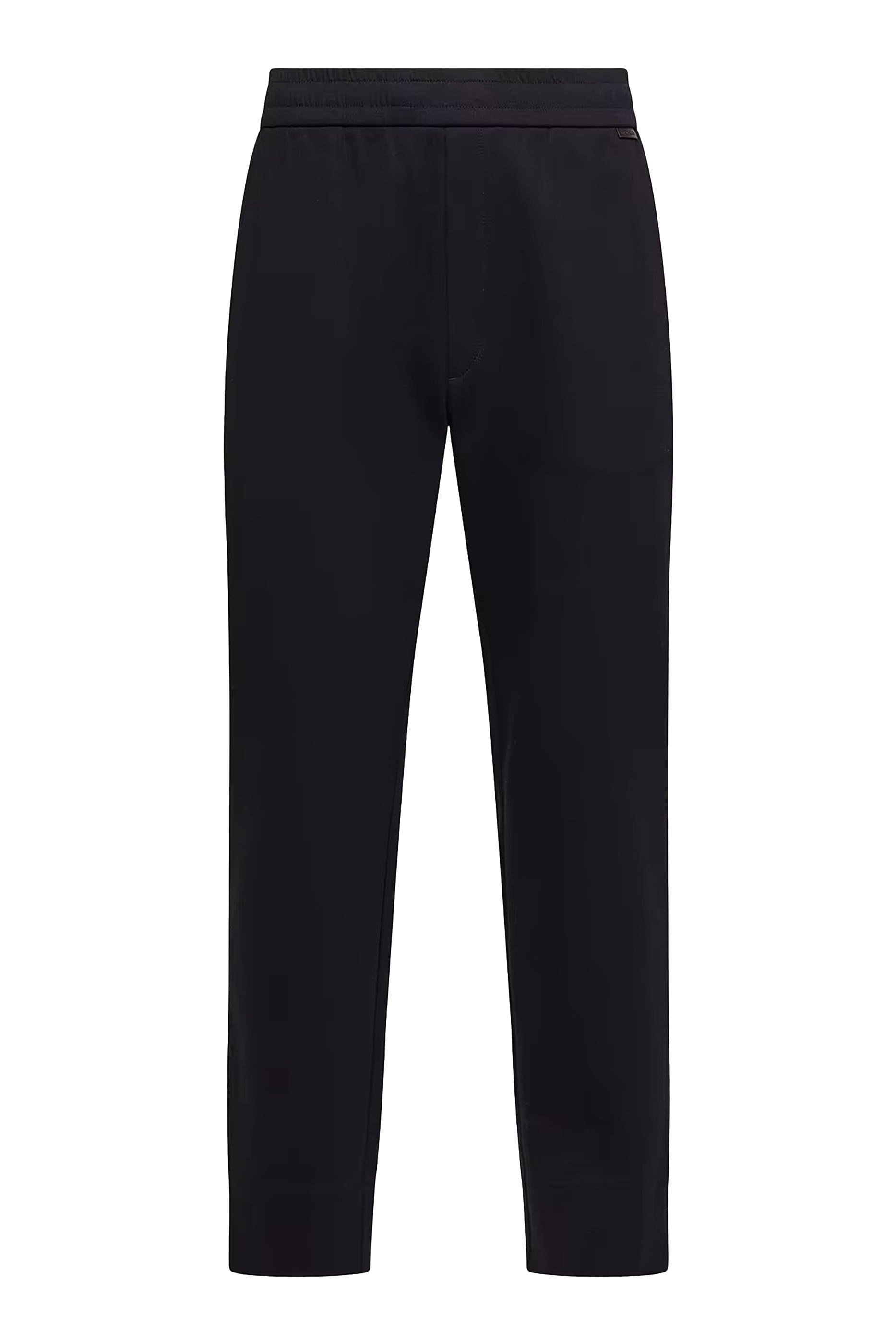 بنطال رياضي بشعار الماركة جلد من مزيج قطن 