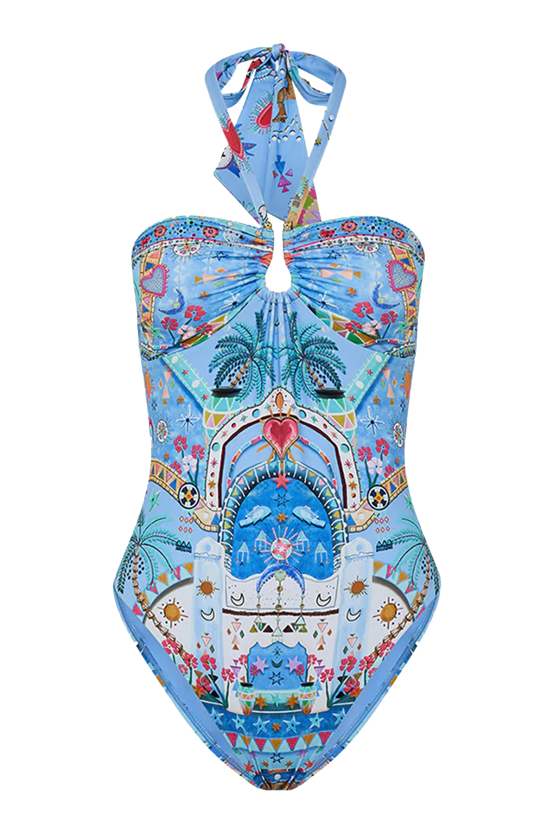 بدلة سباحة باندو قطعة واحدة مع حلقة