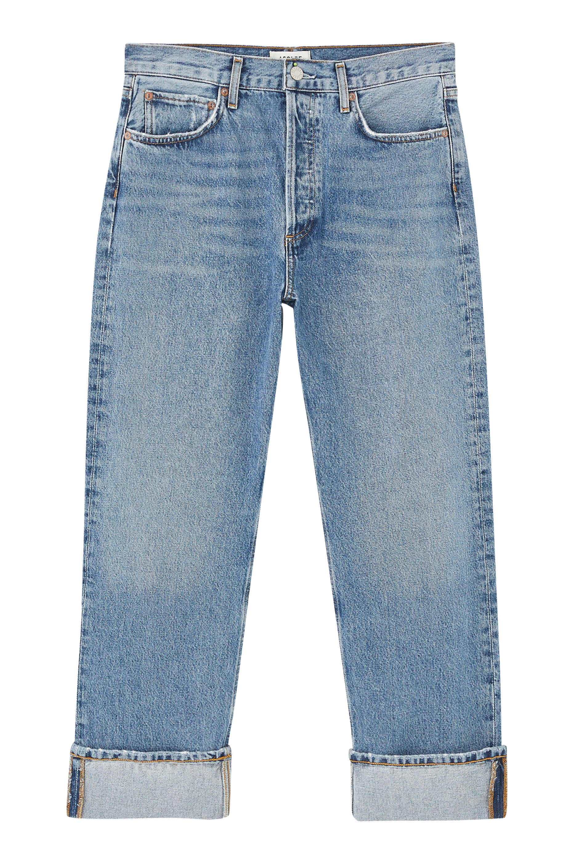 بنطال جينز فلو بخصر منخفض وقصة ساق مستقيمة