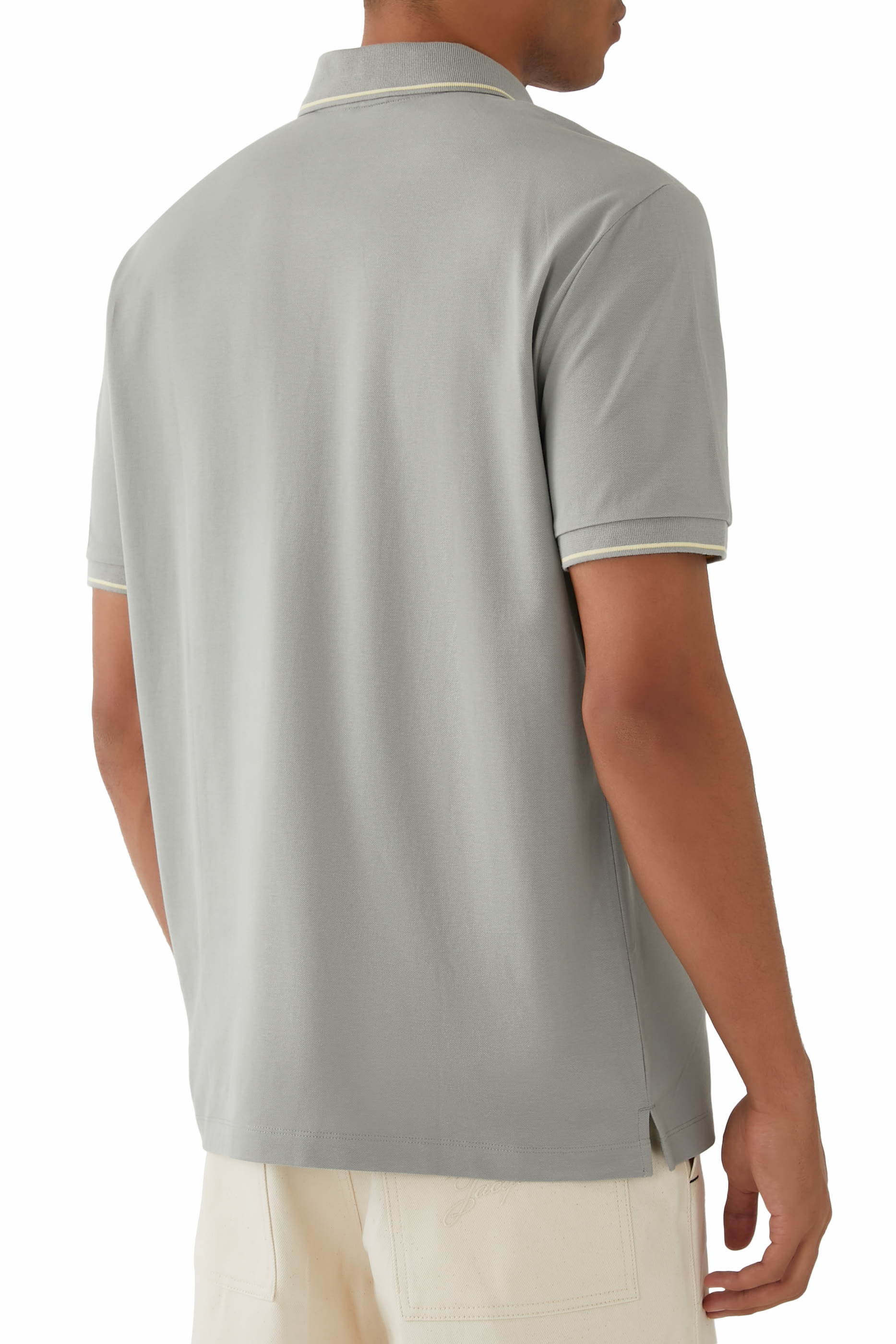 قميص بولو بقصة عادية قطن مطاطي