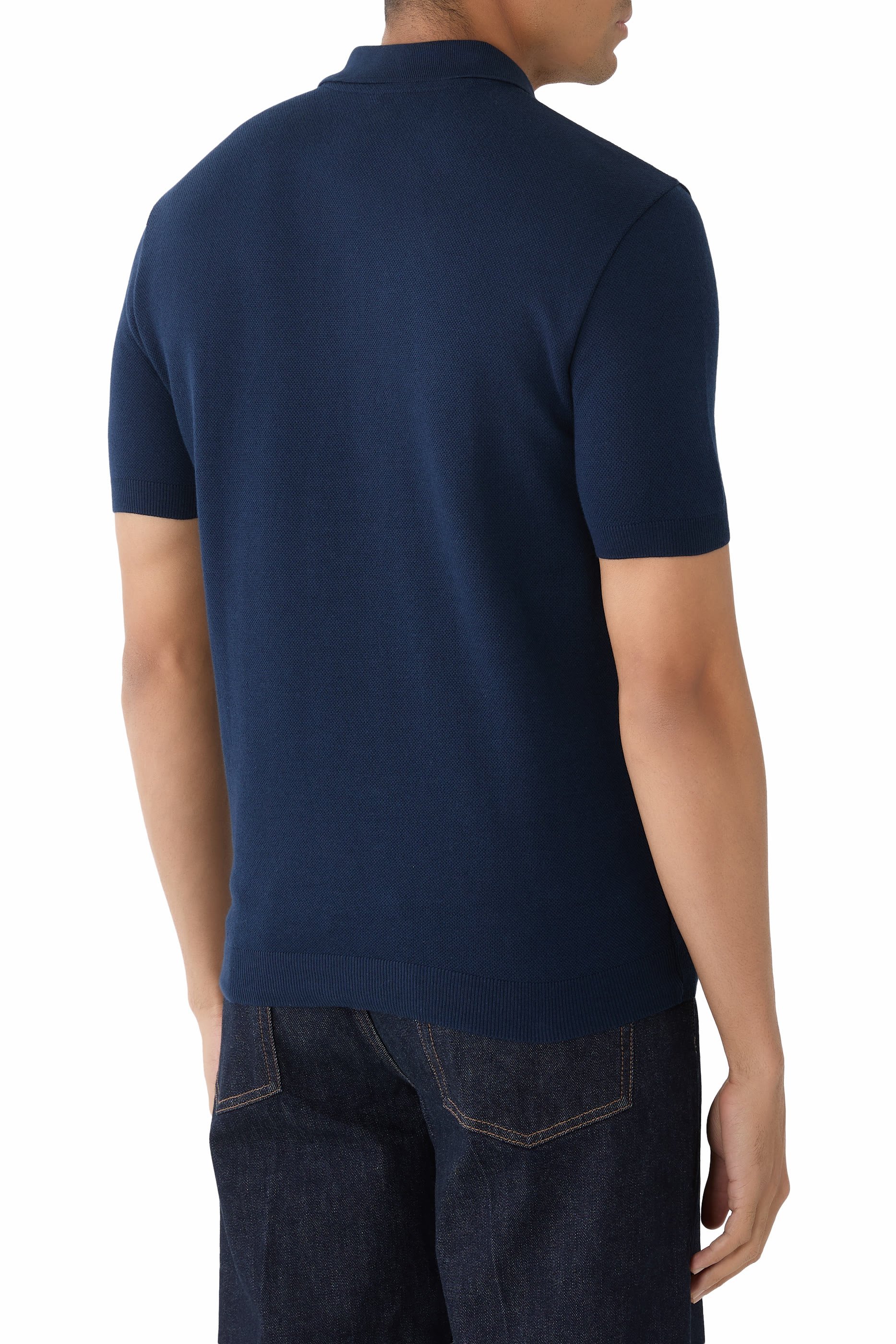 قميص بولو مطرز بشعار الماركة جيرسيه بيكيه