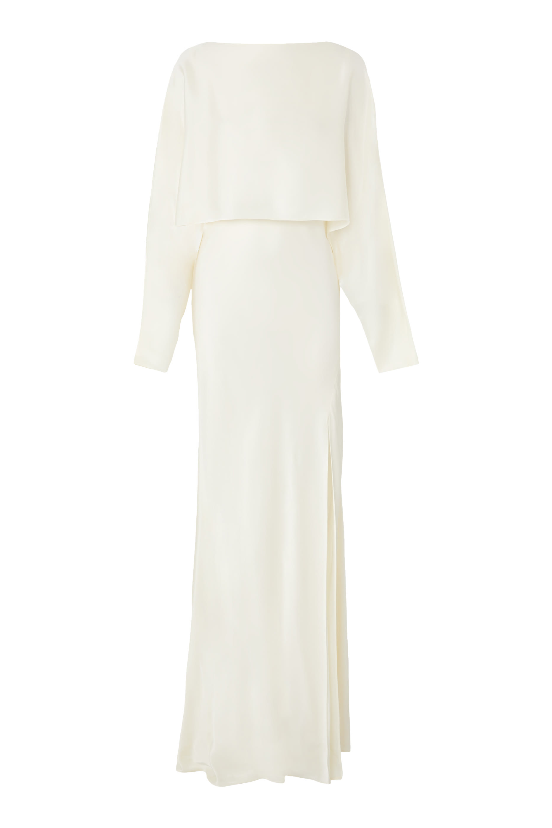 فستان سهرة بطبقات ستان