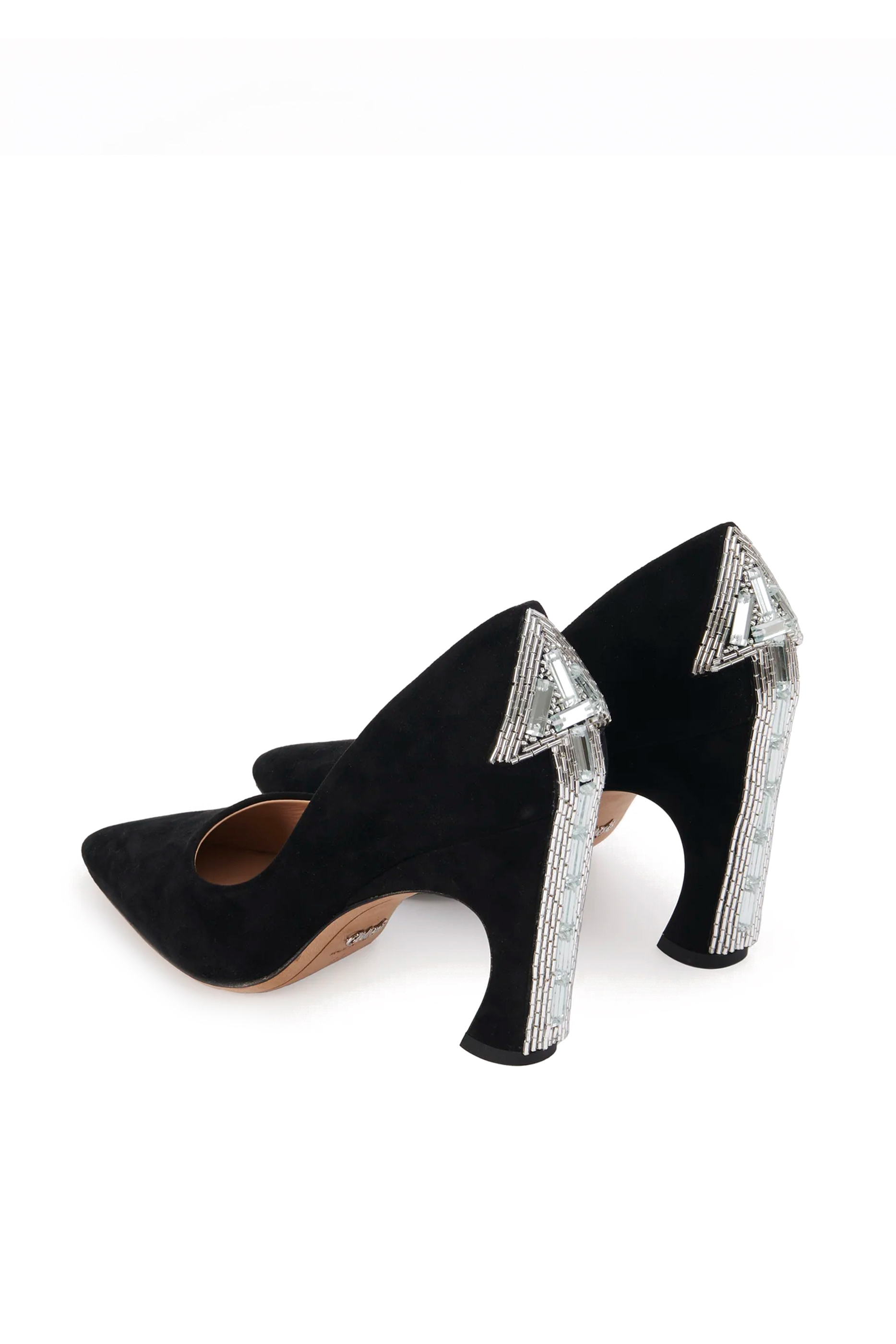 حذاء أولي كلاسيكي بكعب مزين بطبعة سهم