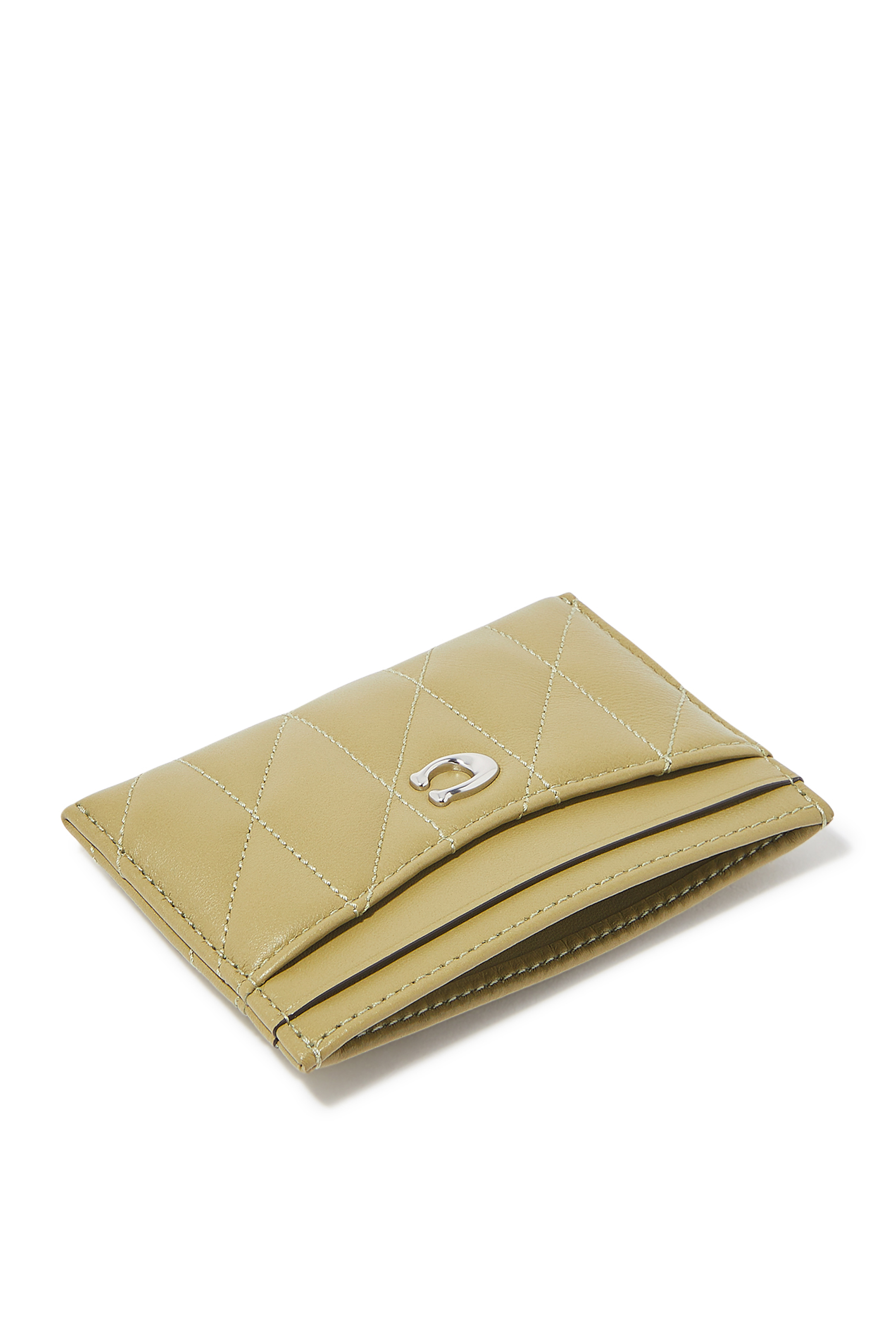 حافظة بطاقات ايسنشال بحياكة مبطنة