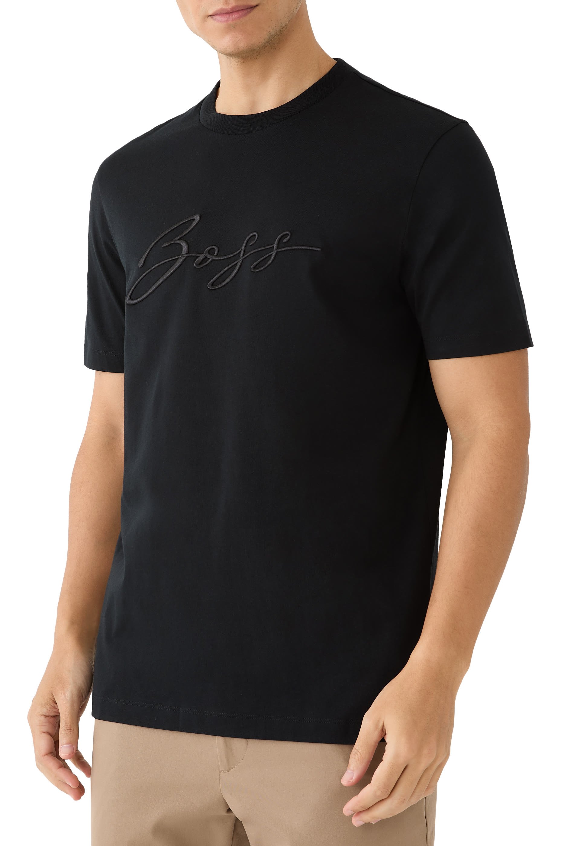 تيشيرت بشعار الماركة قطن