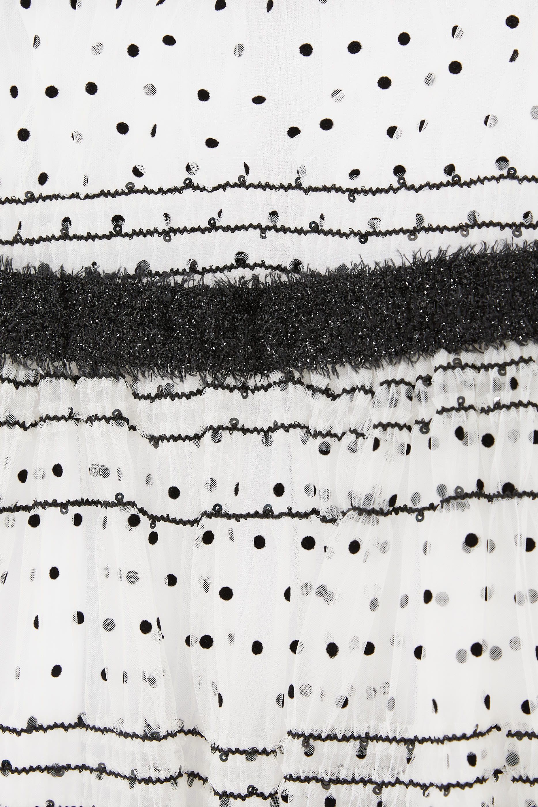 فستان تول مخطط بنقشة نقاط للأطفال