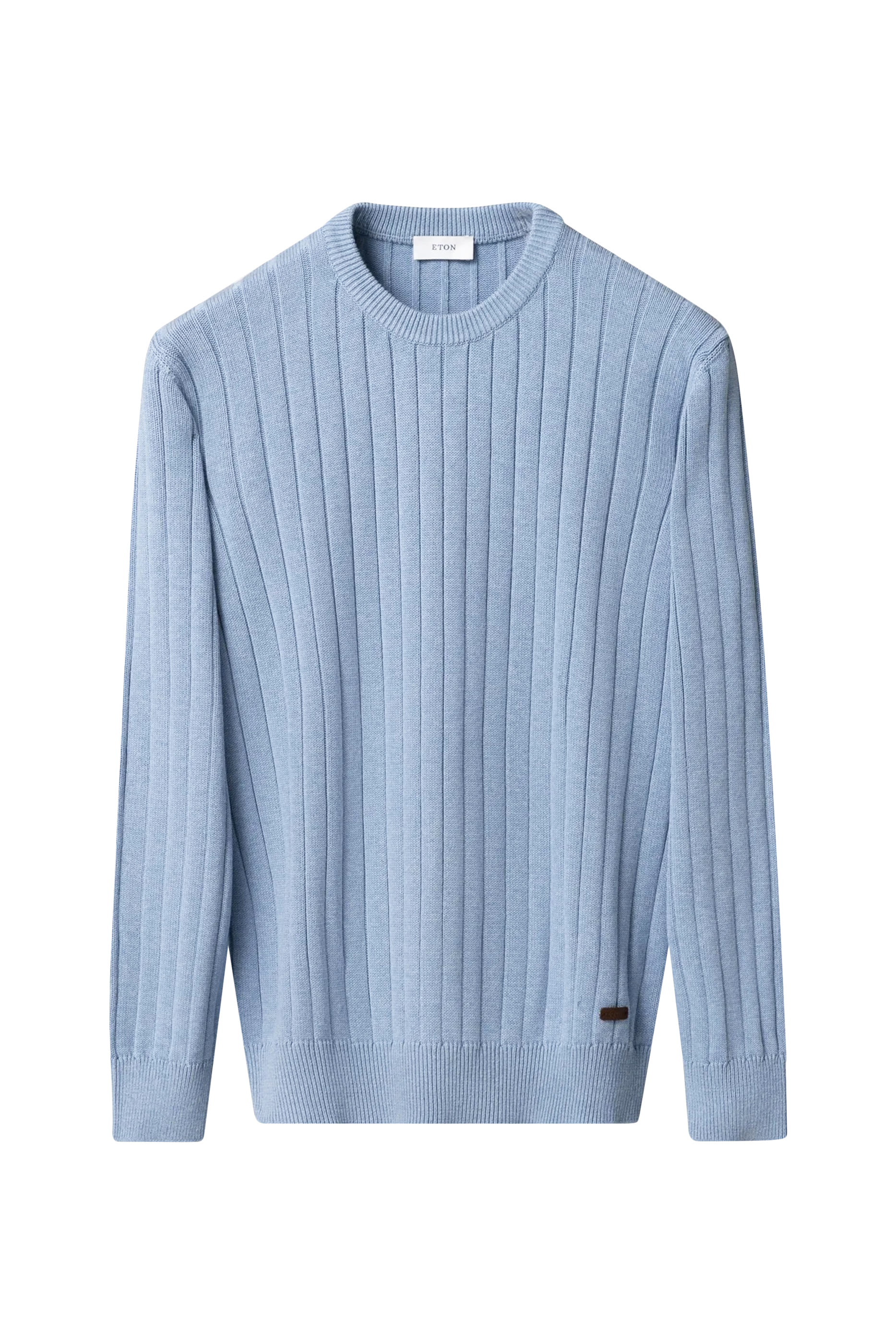 كنزة بياقة ضيقة نسيج مضلعة