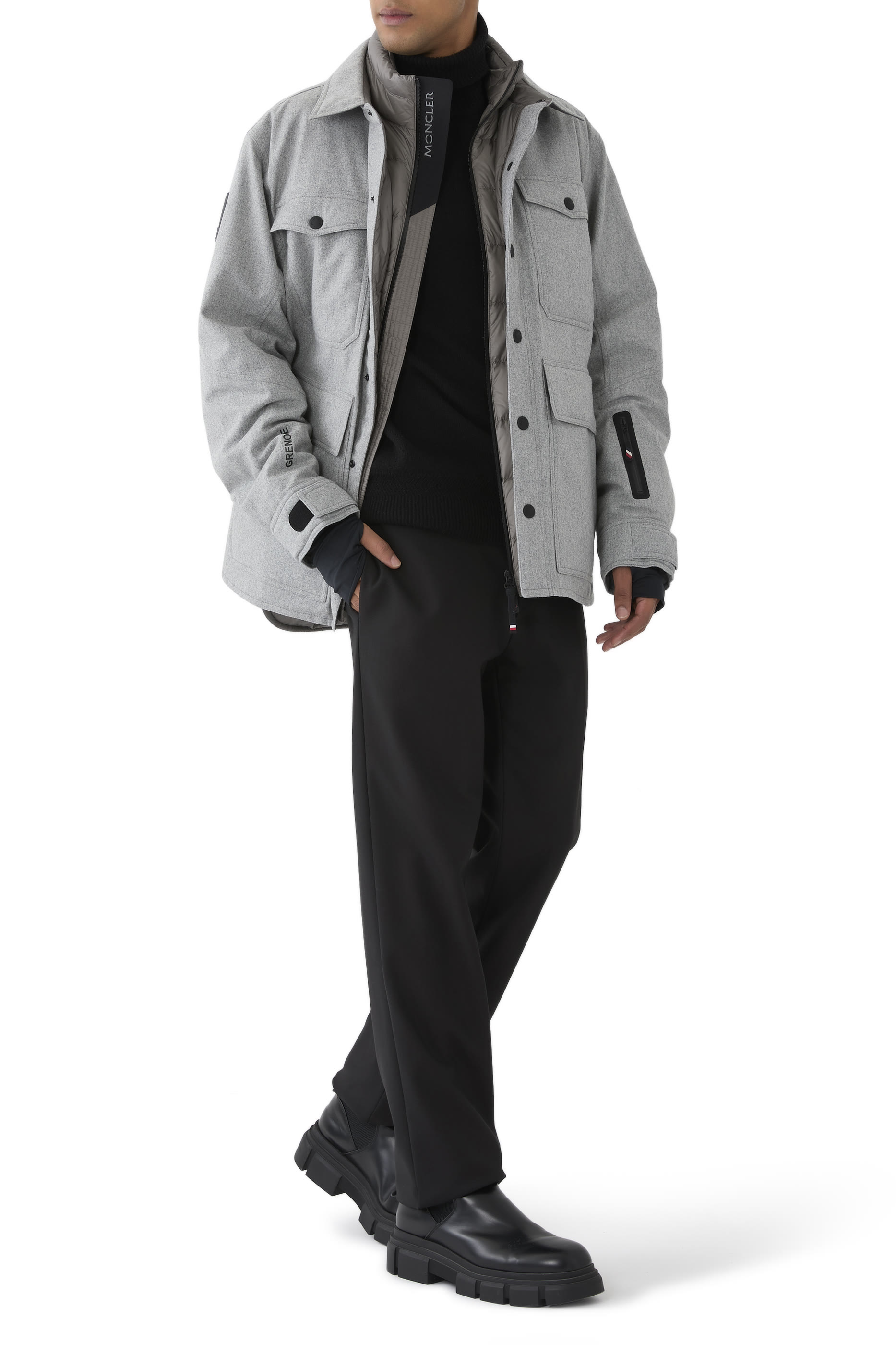 جاكيت أنتوكو بتصميم قميص صوف مبطن بالزغب