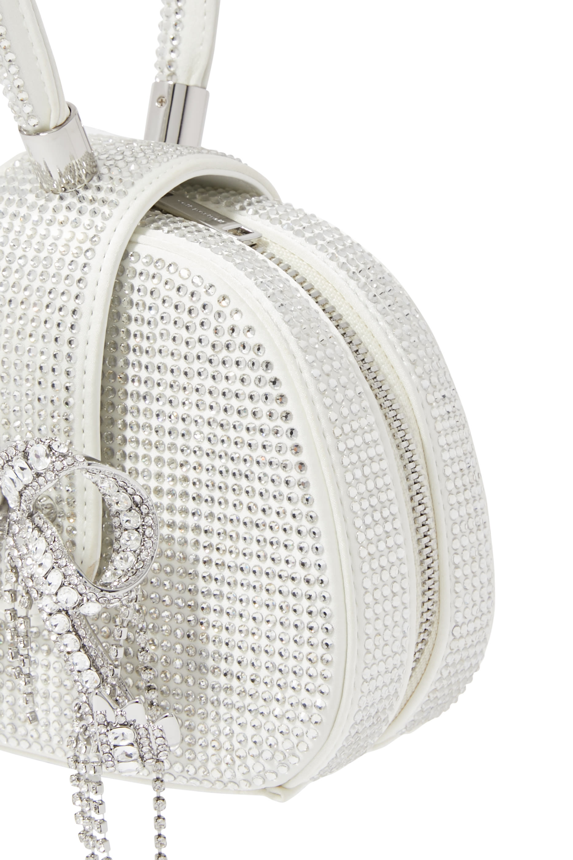 حقيبة يد صغيرة بيد علوية مرصعة بأحجار راين