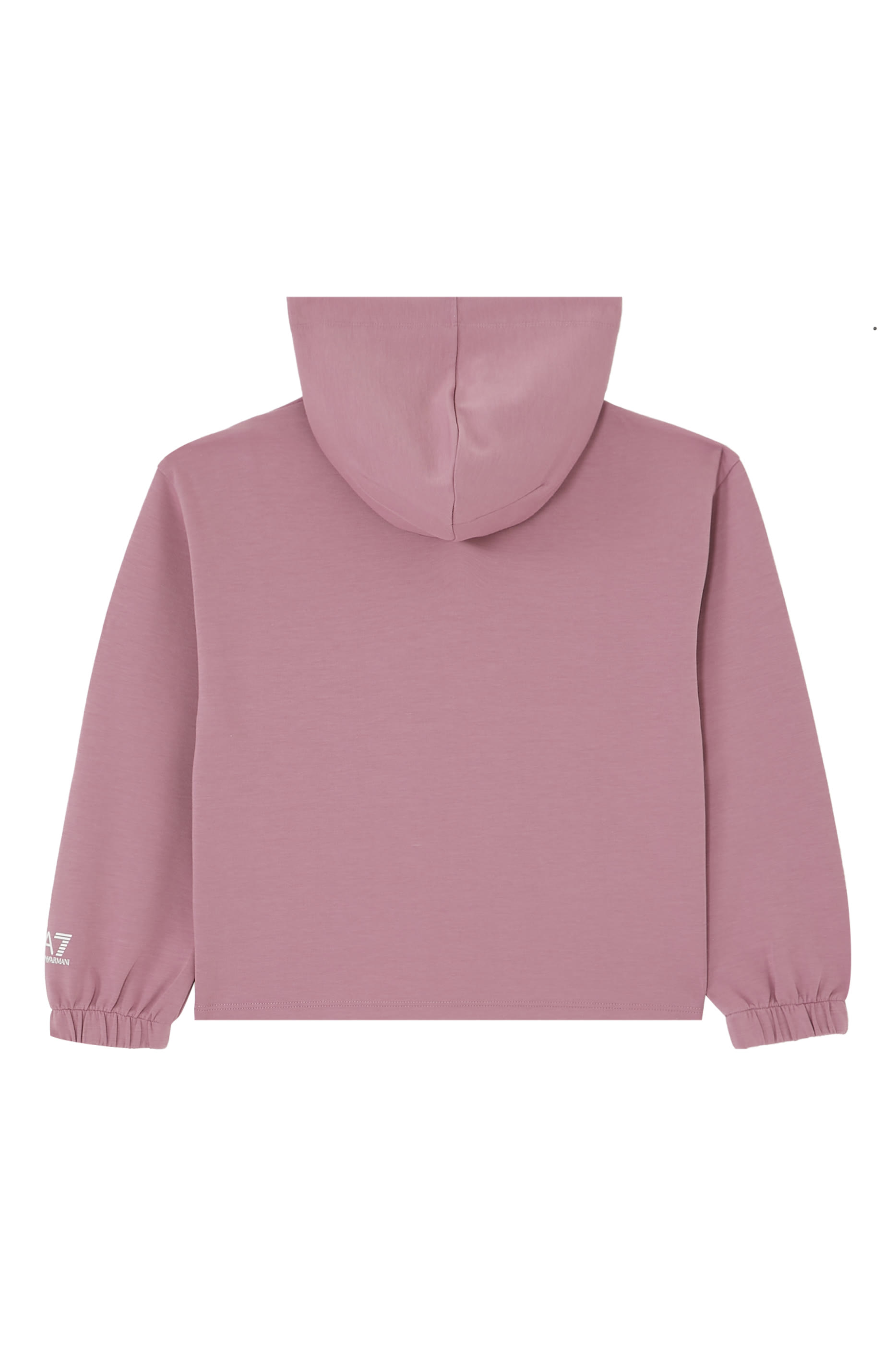 سويت شيرت بغطاء رأس بشعار الماركة لامع للأطفال