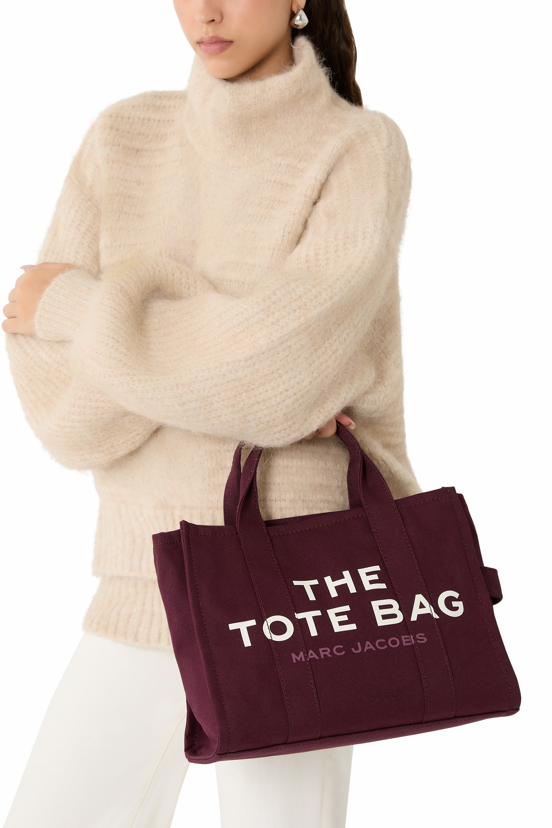 حقيبة يد متوسطة قماش قنب