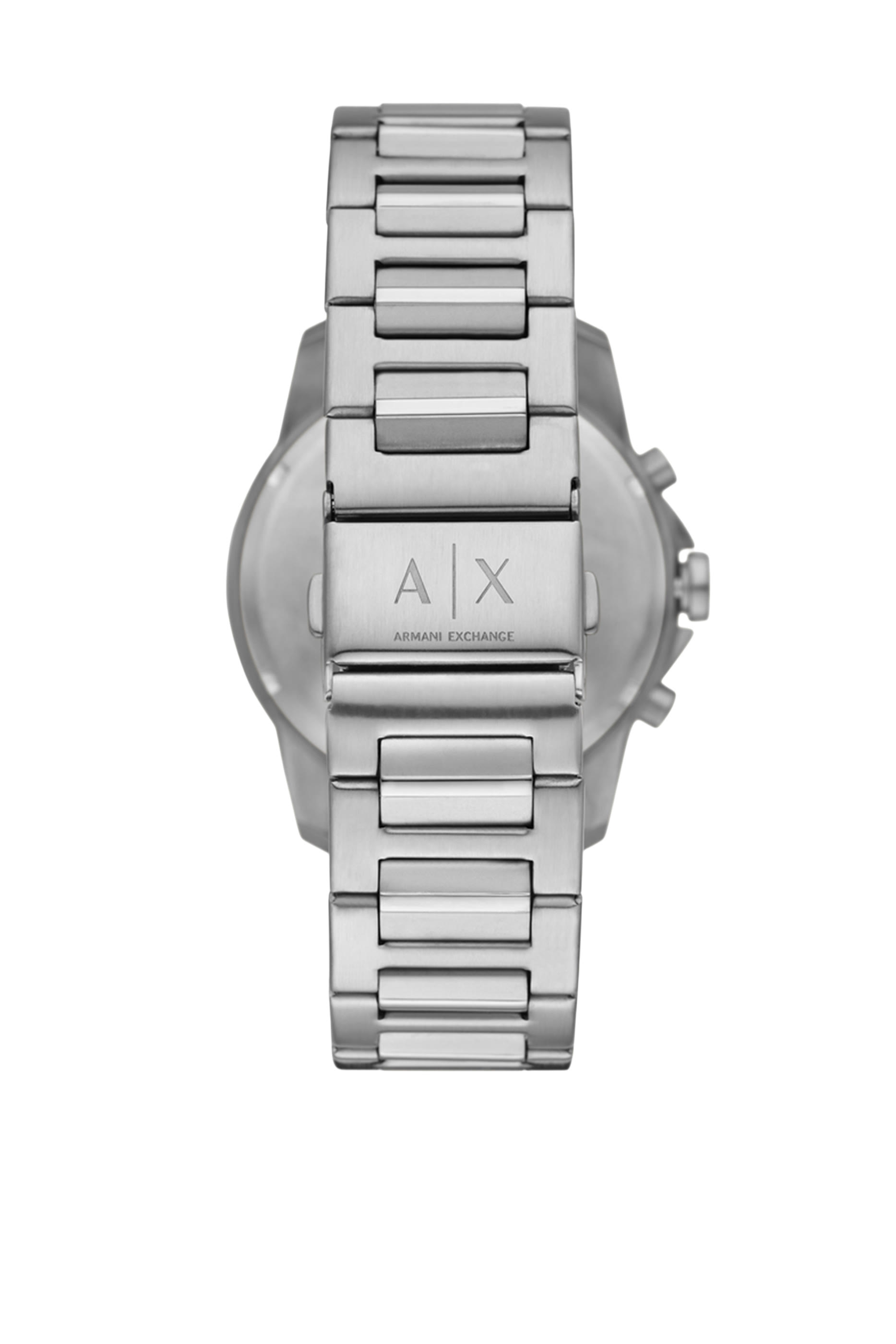 مجموعة هدايا ساعة كرونوغراف ستانليس ستيل وسوار