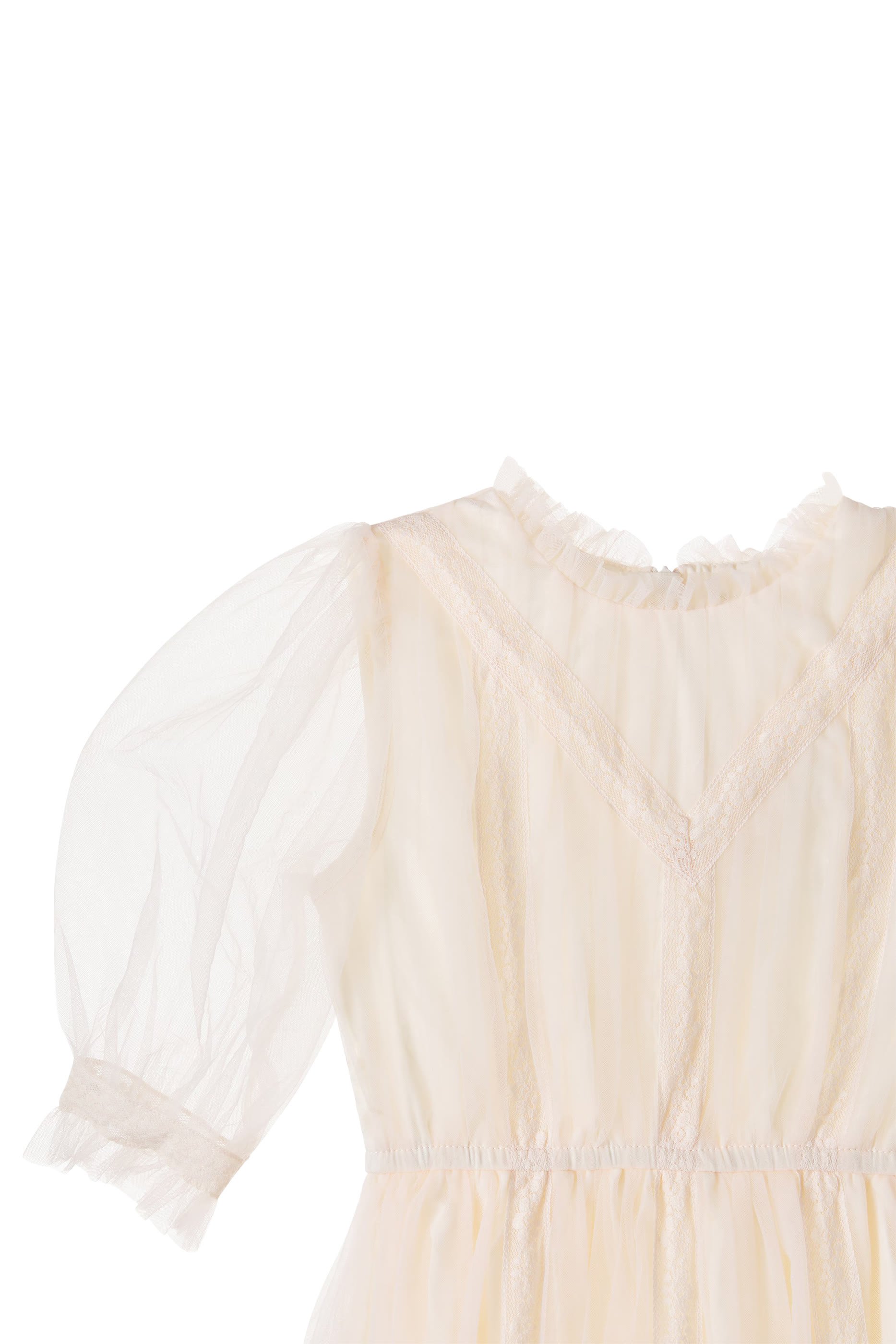 فستان دونا بحافة دانتيل للأطفال