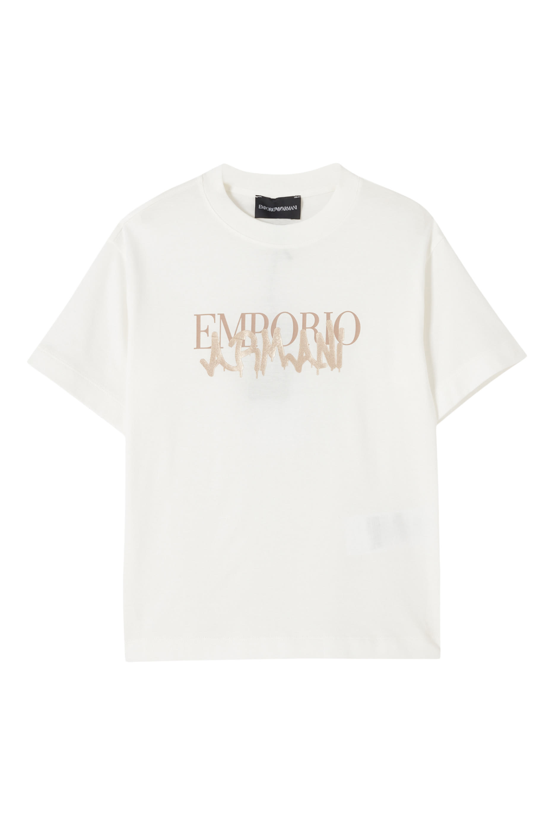 تيشيرت بأكمام قصيرة بشعار الماركة للأطفال