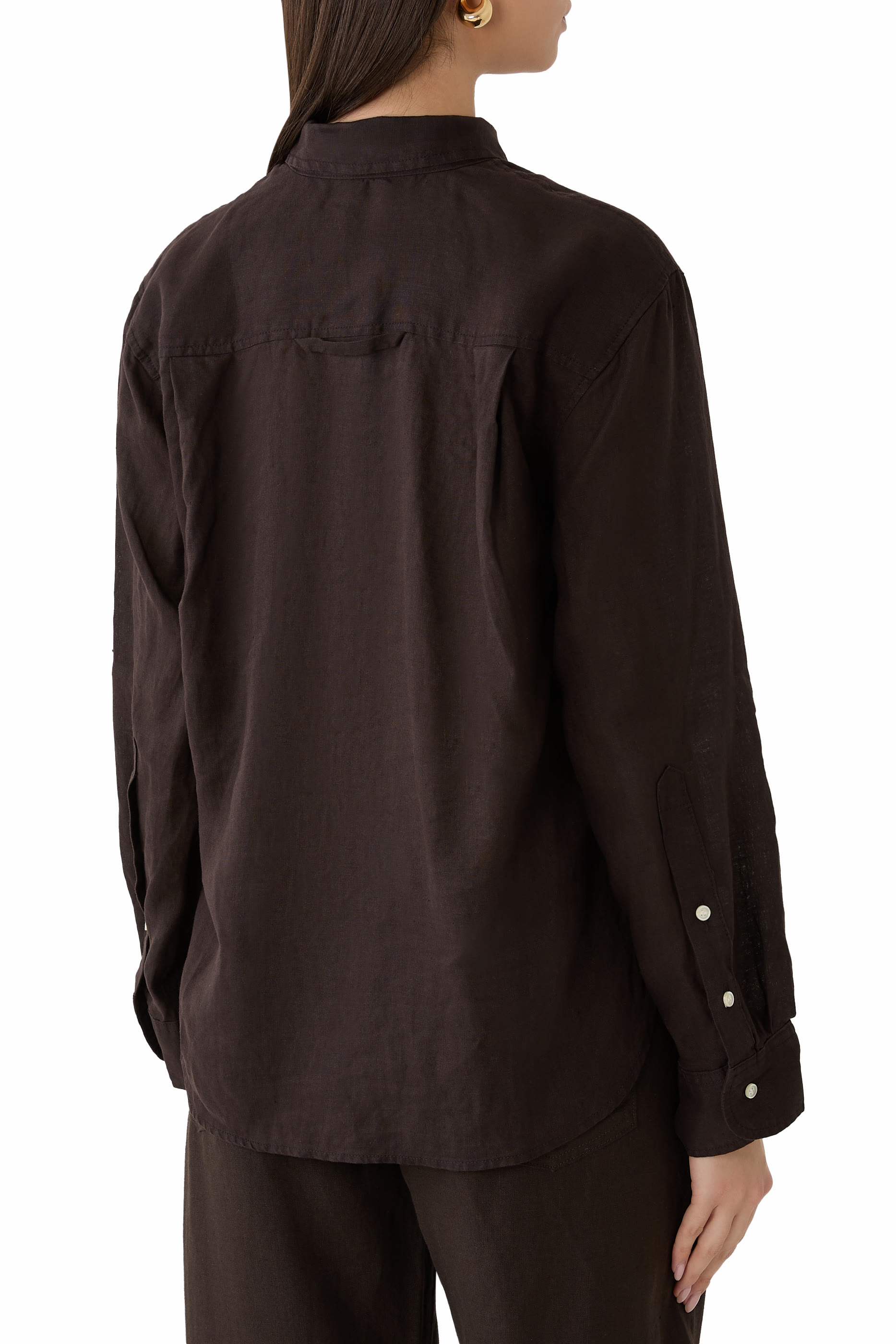 قميص كايلا كتان مجعد