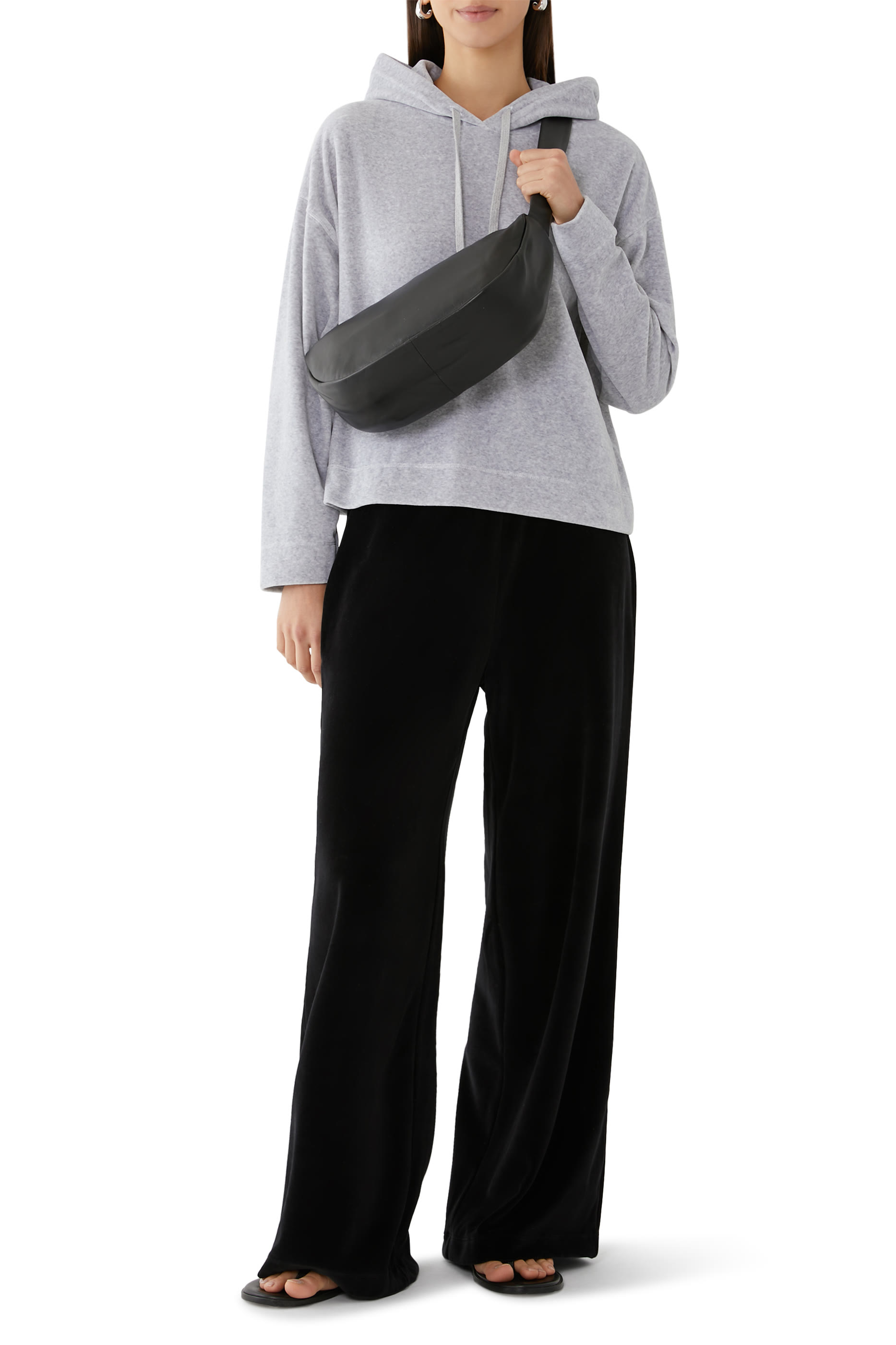 هودي مخملي بغطاء رأس