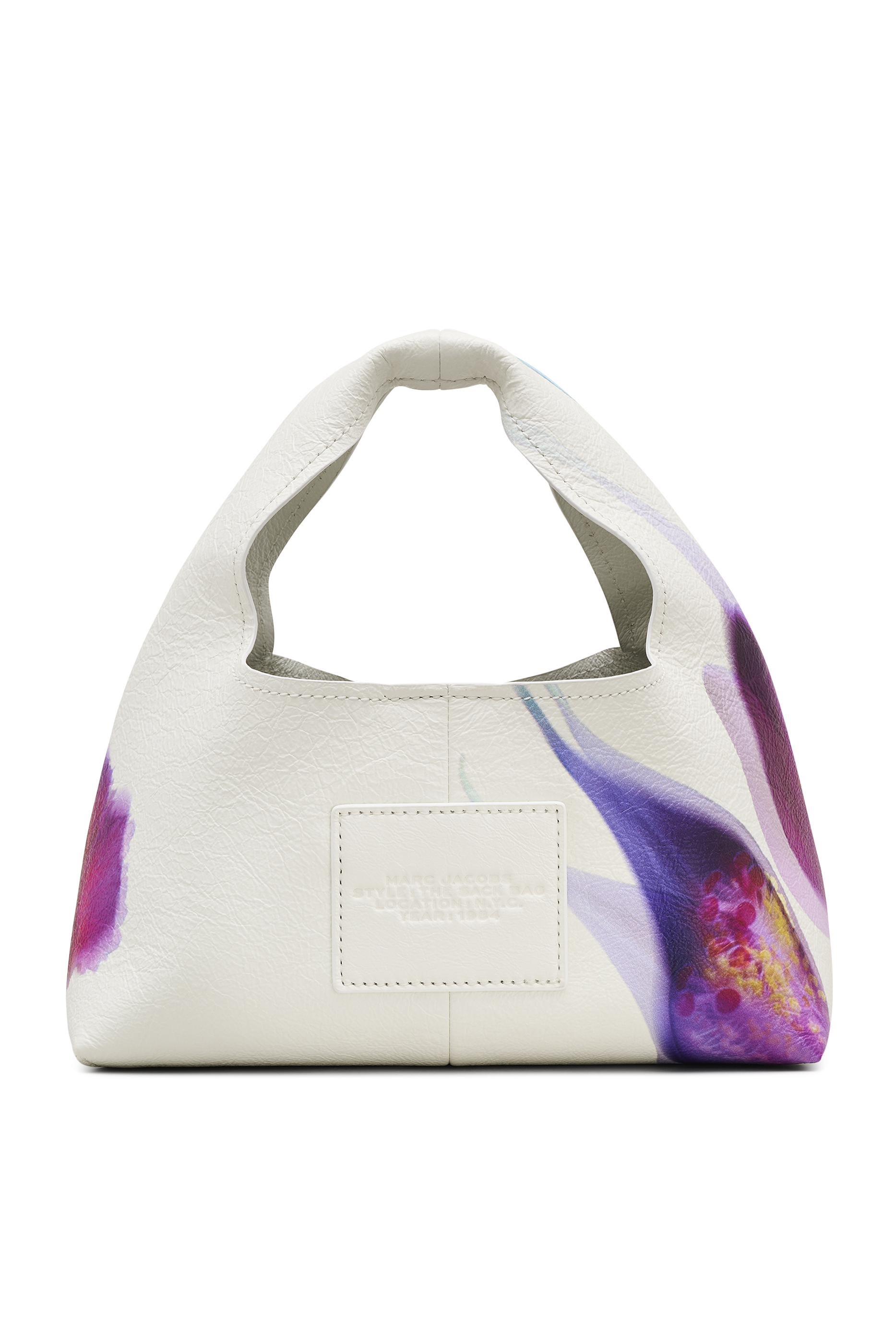 حقيبة صغيرة مزينة بزهور جلد