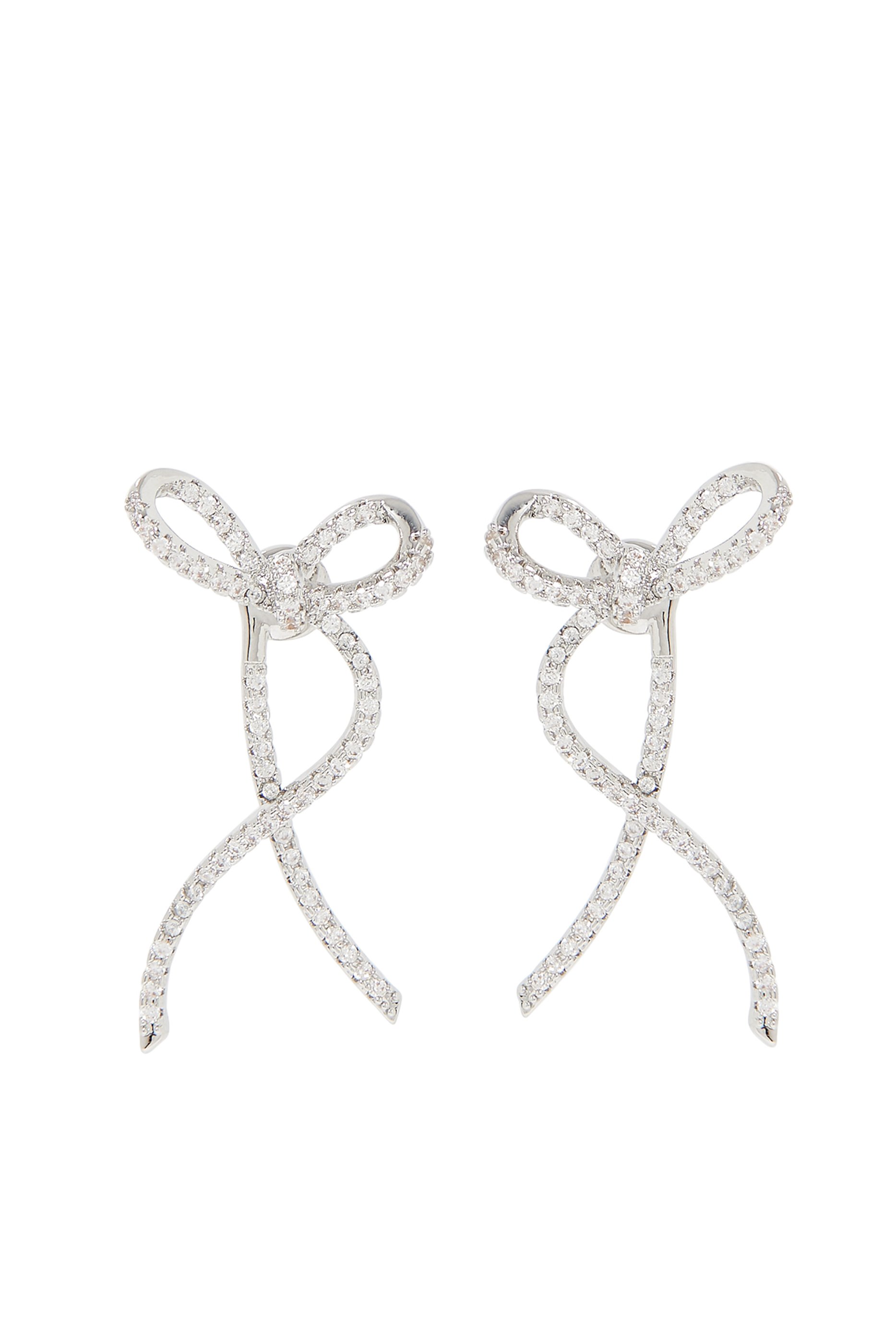 أقراط كارولين بتصميم ربطة فيونكة