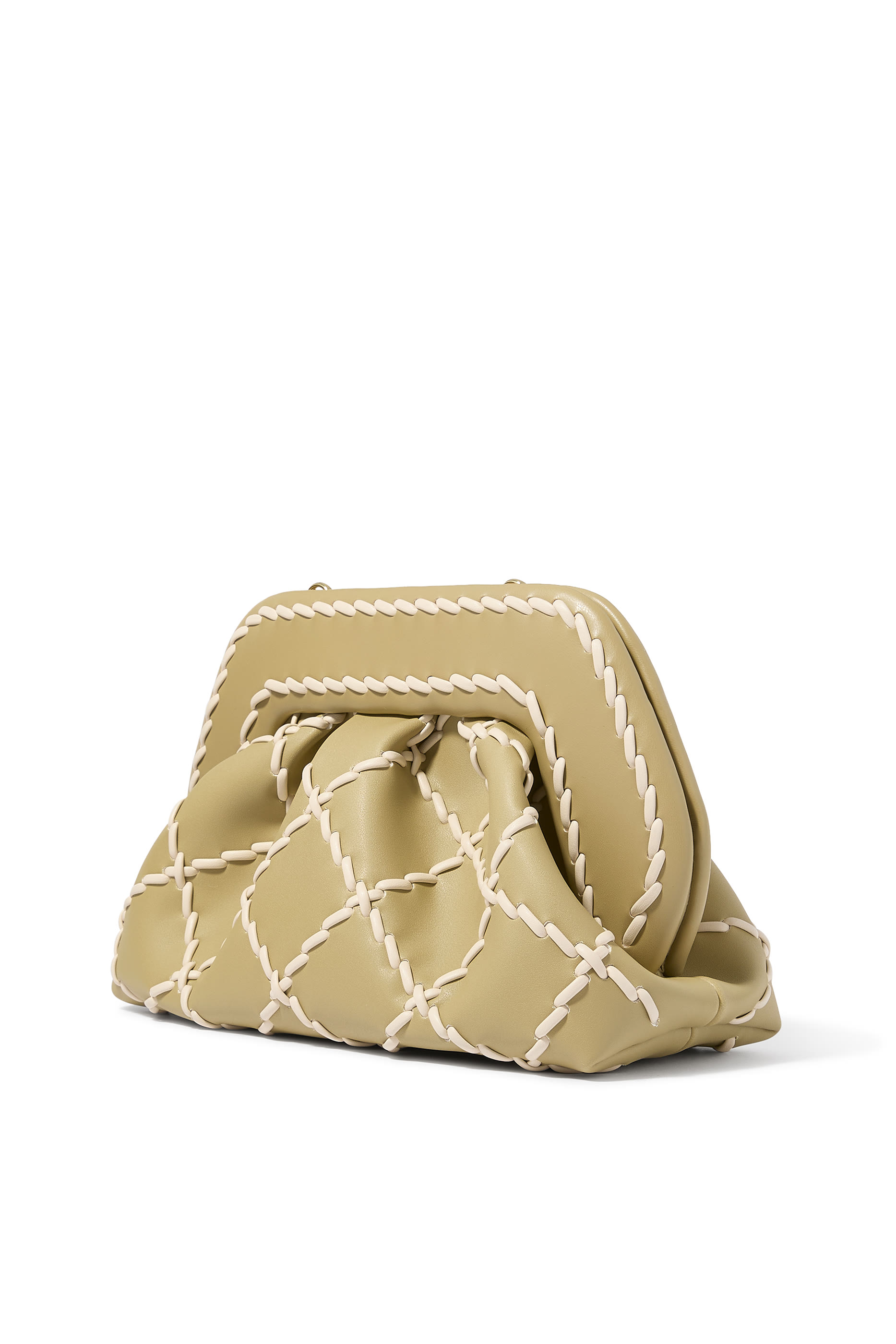 حقيبة كلاتش تيا بامبو ودانتيل