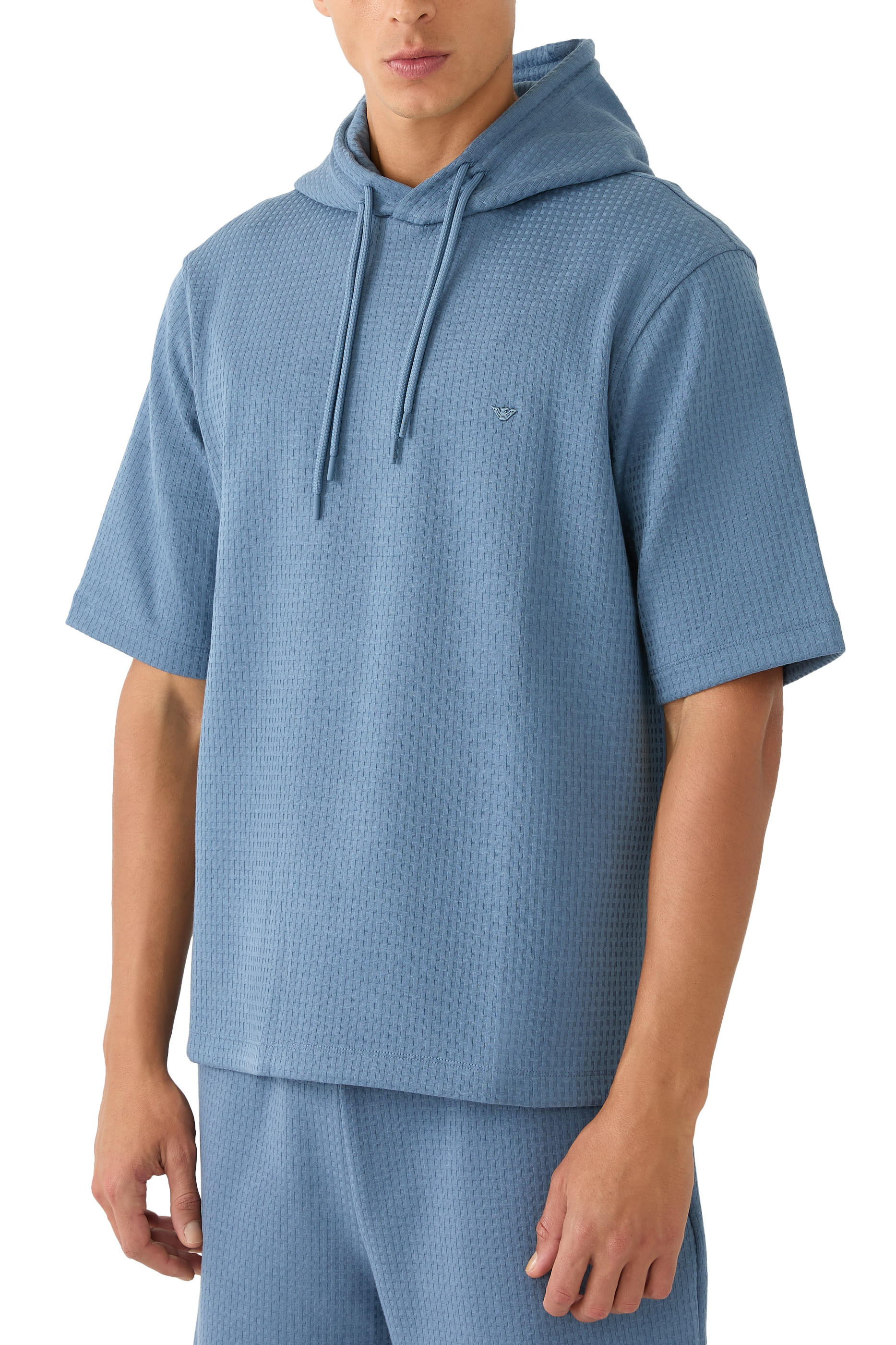 سويت شيرت بقصة فضفاضة وغطاء رأس جيرسيه