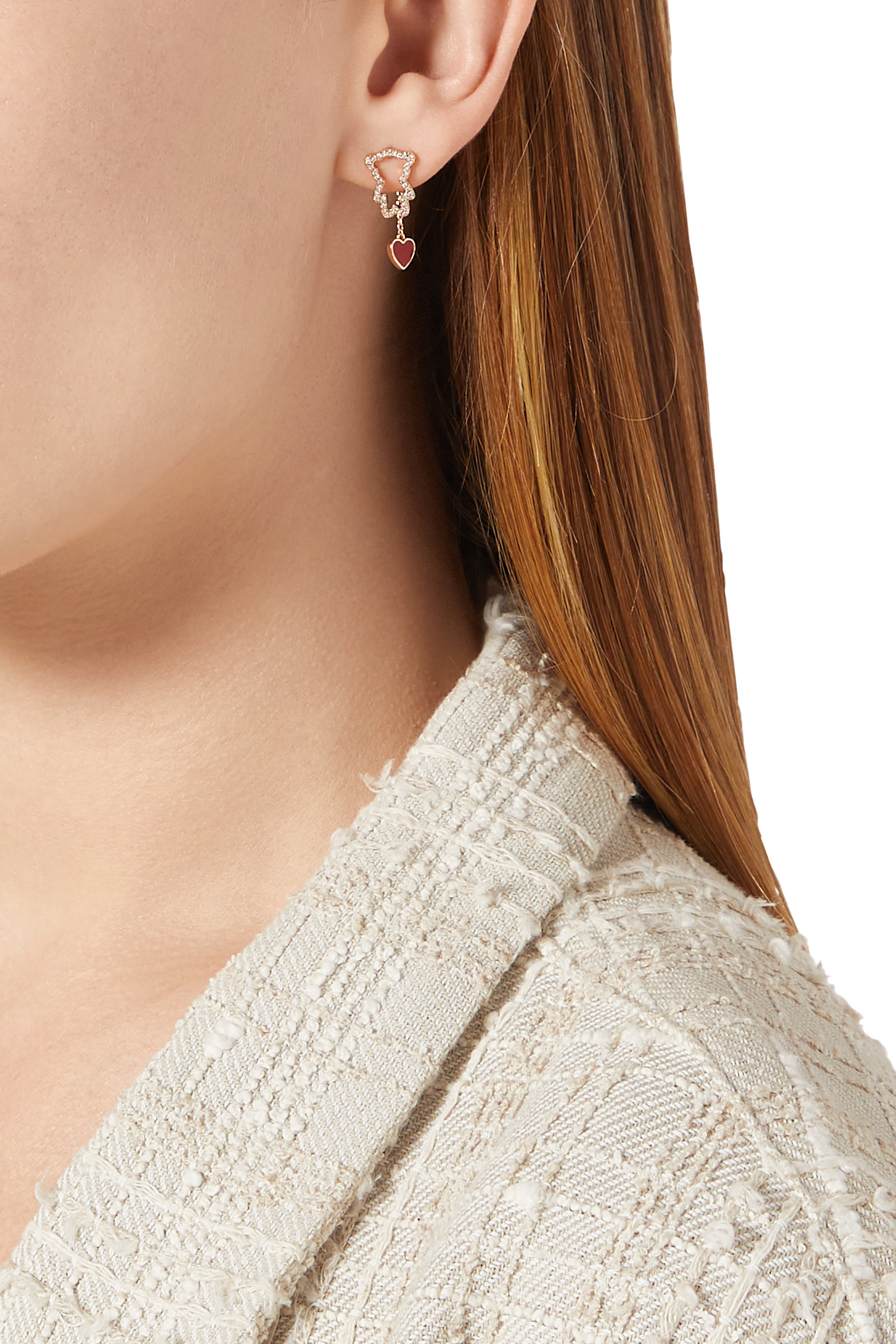 أقراط نحاس مرصع