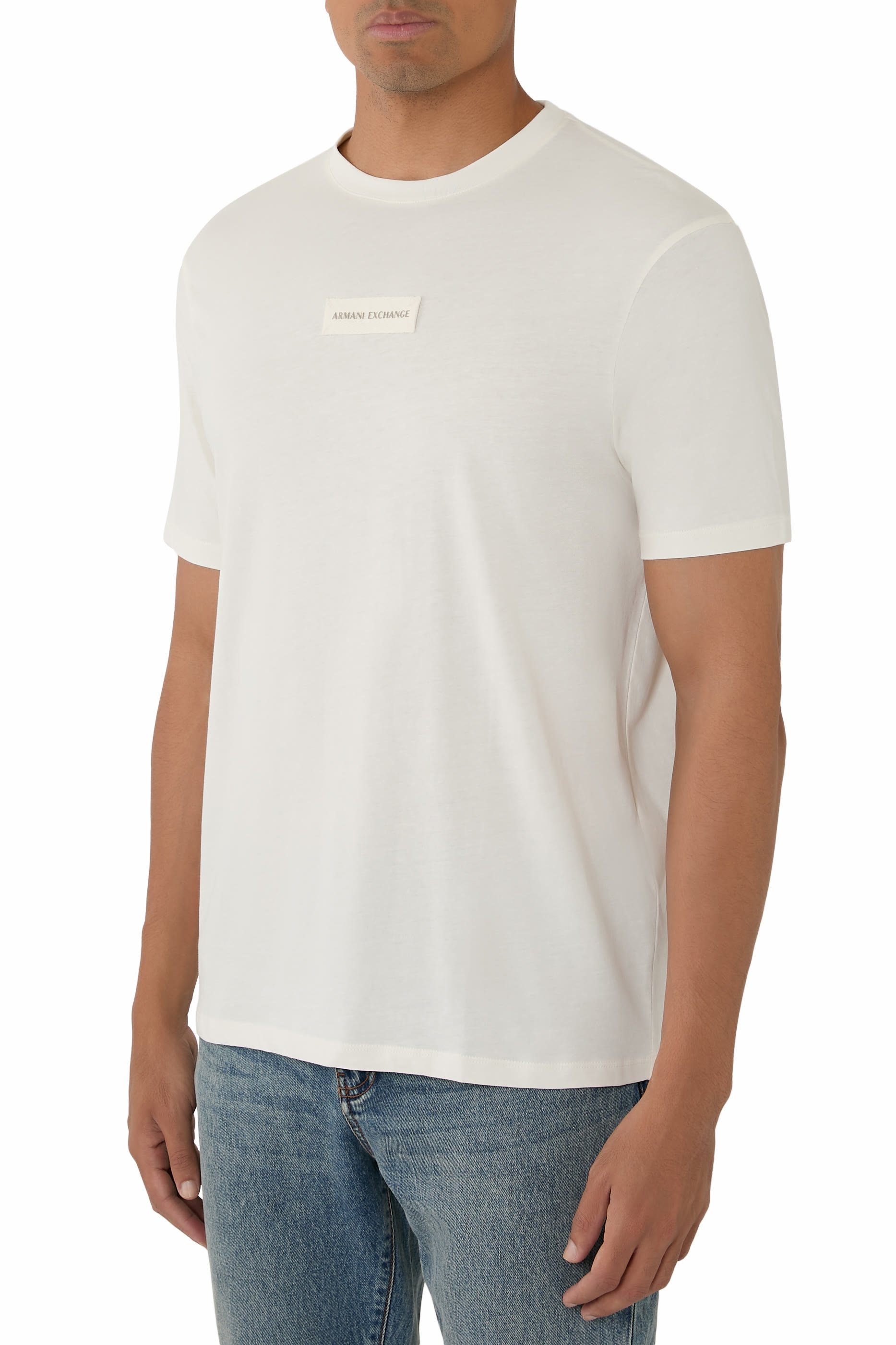 تيشيرت بشعار الماركة قطن جرسيه