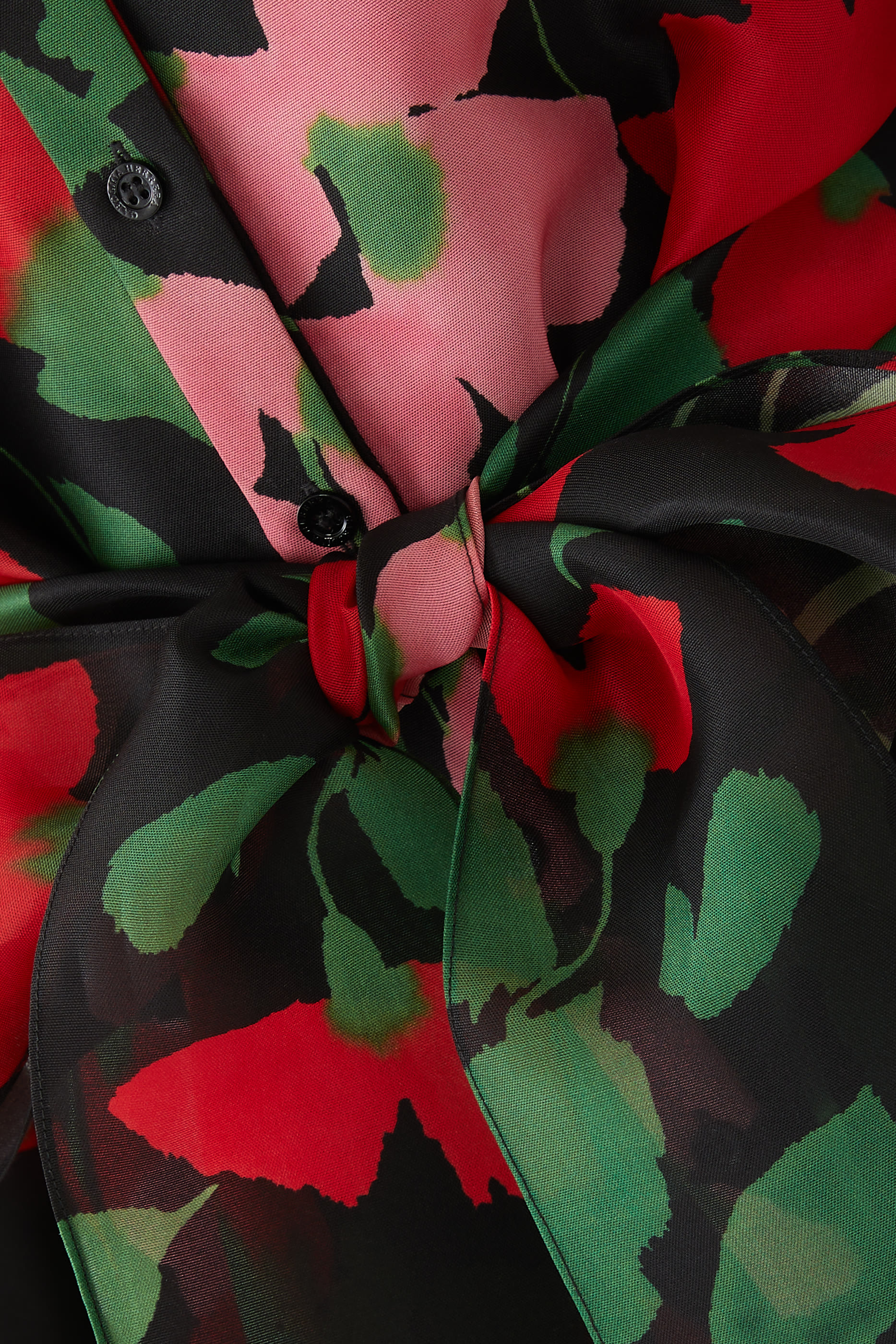 فستان سهرة ترينش بطبعات زهور