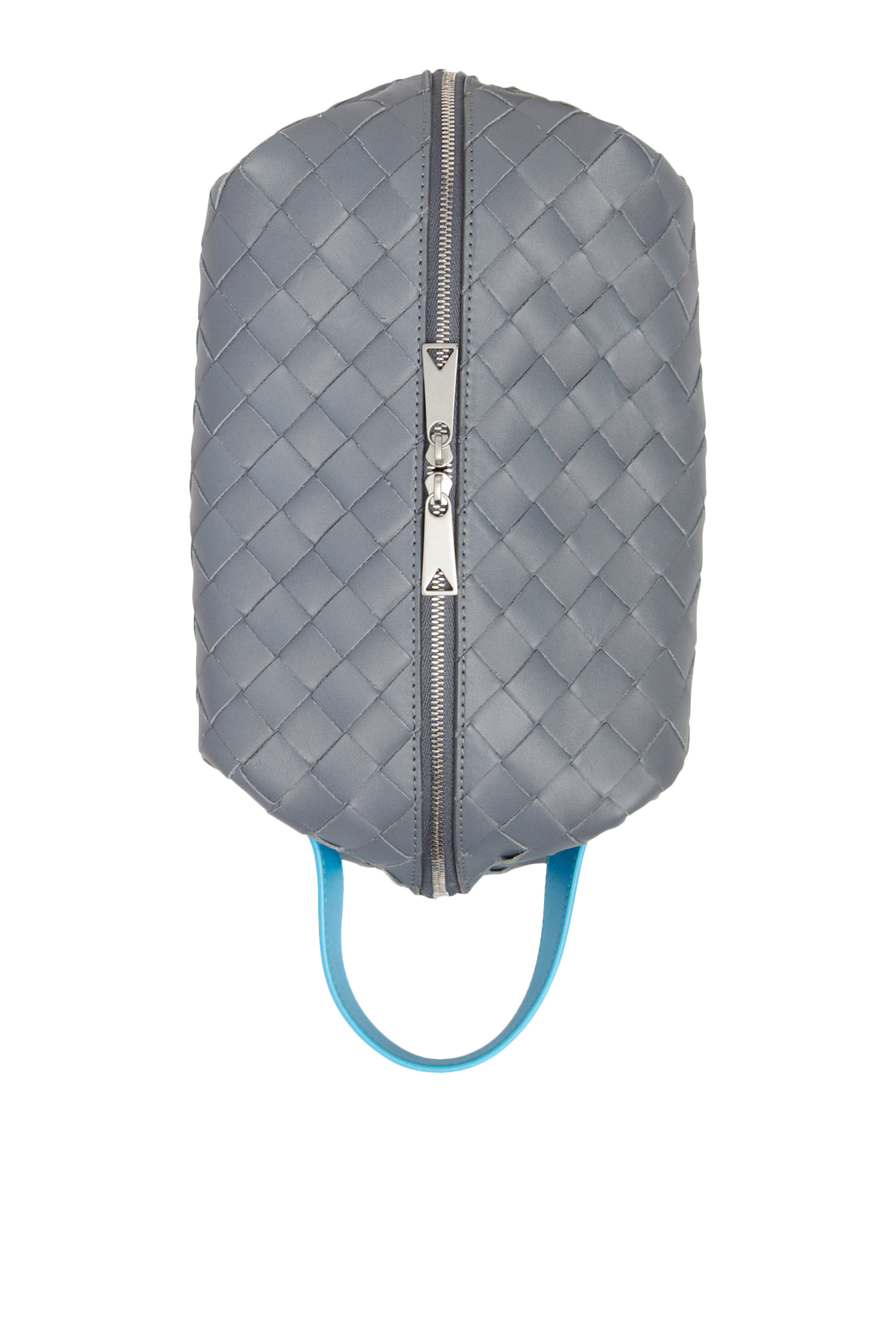 حقيبة مستحضرات تجميل جلد بتصميم مجدول