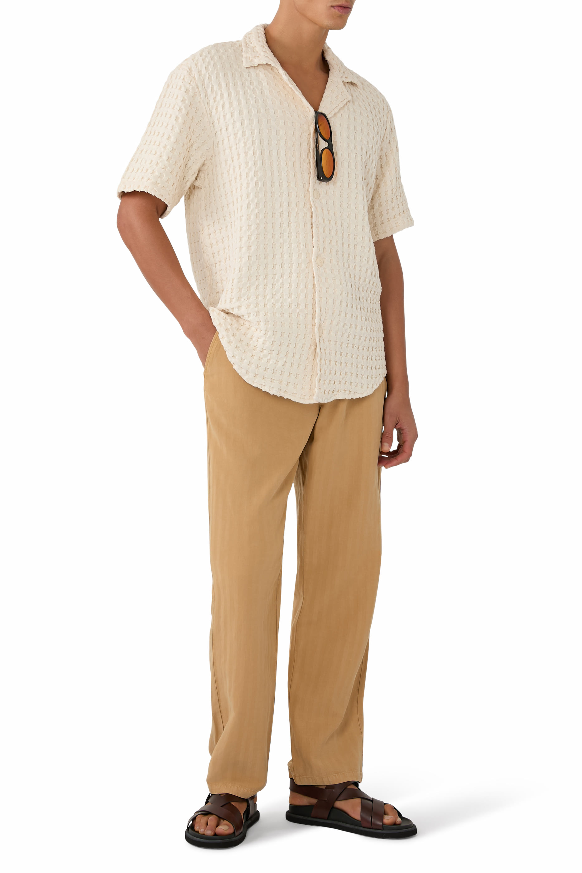 قميص كوبا اكرو قماش متشابك