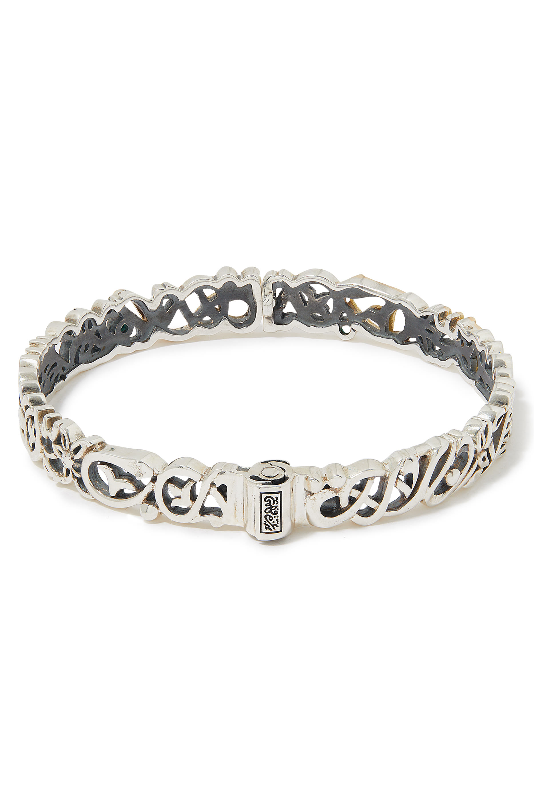 سوار تايلز اوف كاليجرافي مرصع بالماس الشمباين فضة استرلينية وذهب أصفر عيار 18